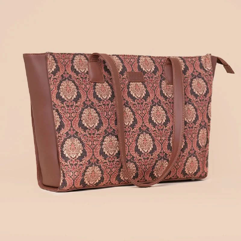 Jodhpur Damask - Office Tote Bag & Flap Sling Bag Combo - Image 4