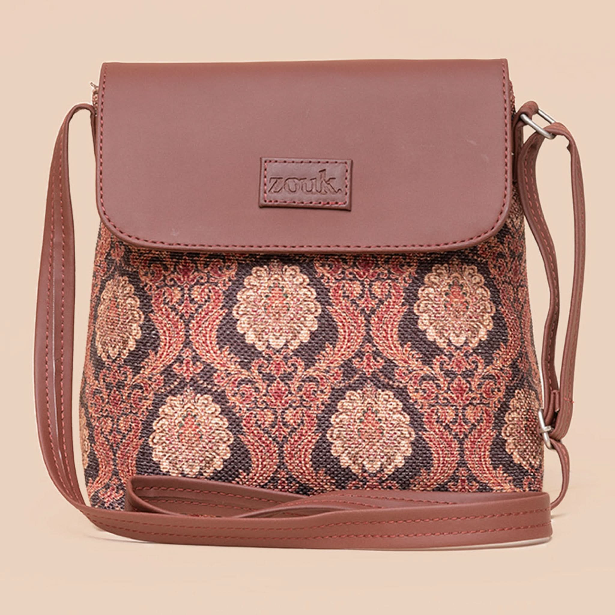 Jodhpur Damask - Luna Handbag & Flap Sling Bag Combo - Image 6