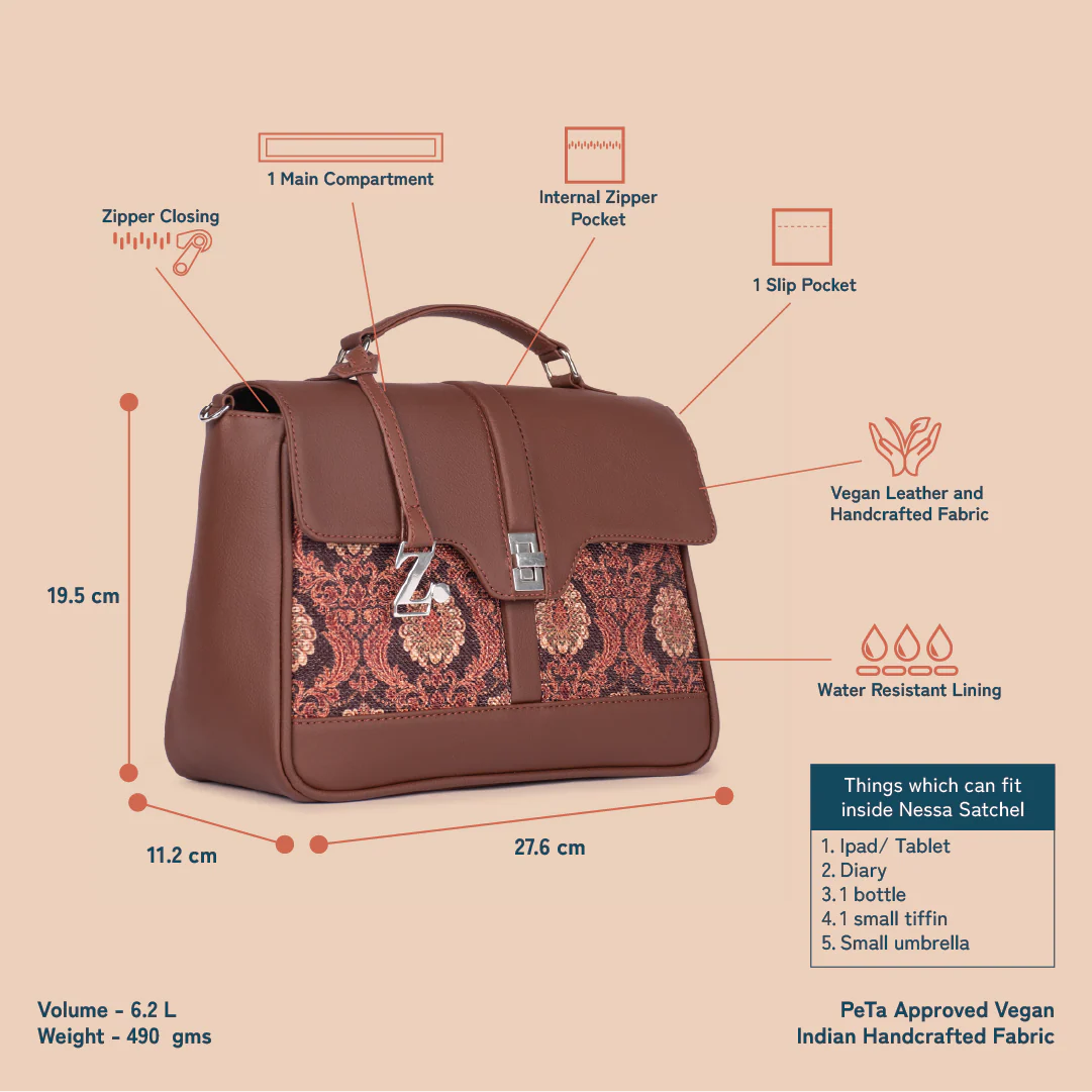 Kriti Sanon - Jodhpur Damask Nessa Satchel - Image 3