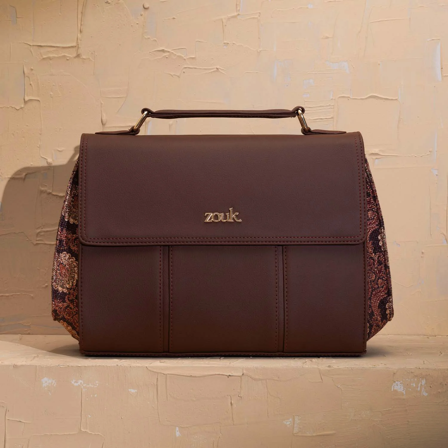 Rhea Kapoor Satchel Bag - Jodhpur Damask - Image 2