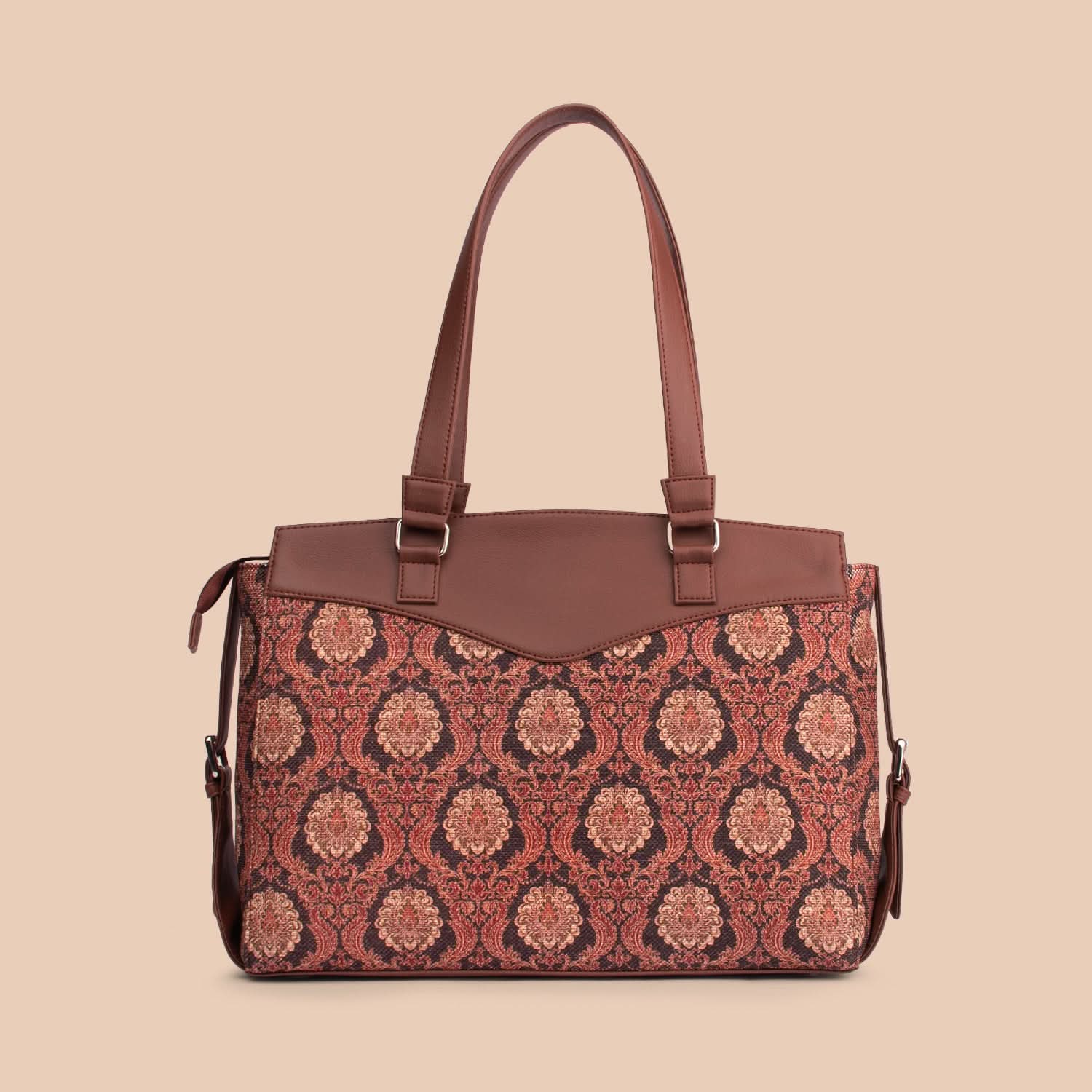 Jodhpur Damask Women's Work Bag Brown - Image 3