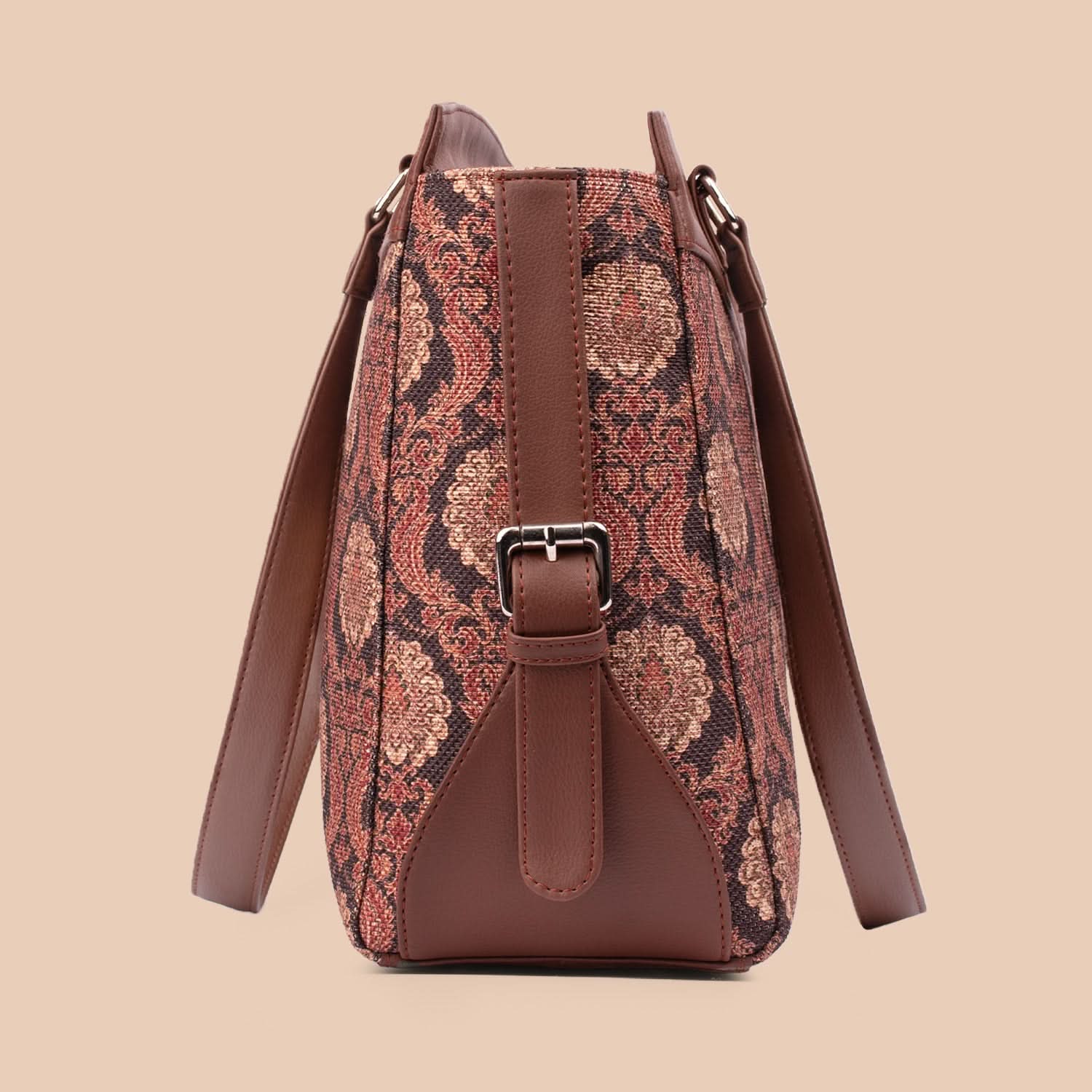 Jodhpur Damask Women's Work Bag Brown - Image 8