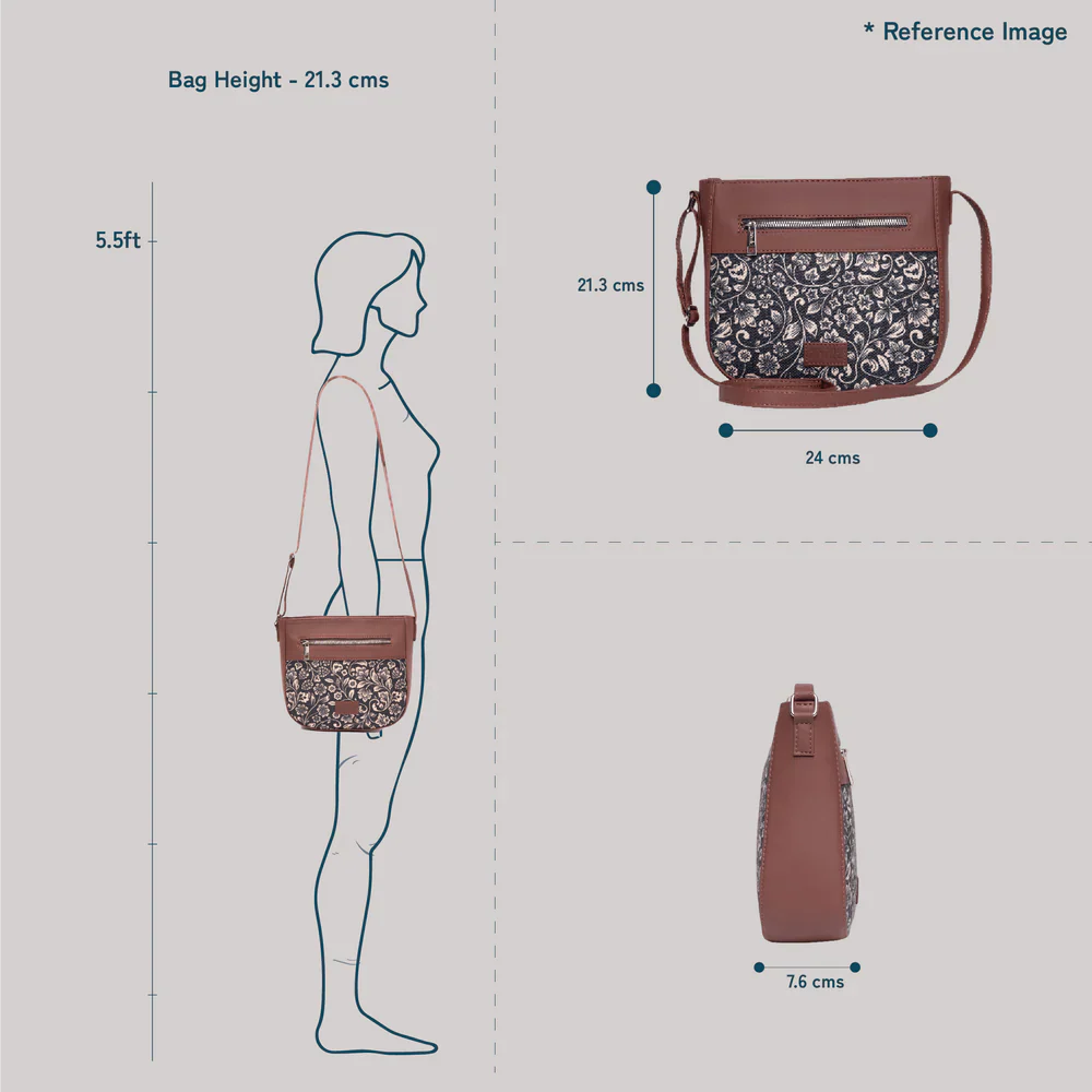 Junagarh Florals U-Shaped Sling Bag - Image 9