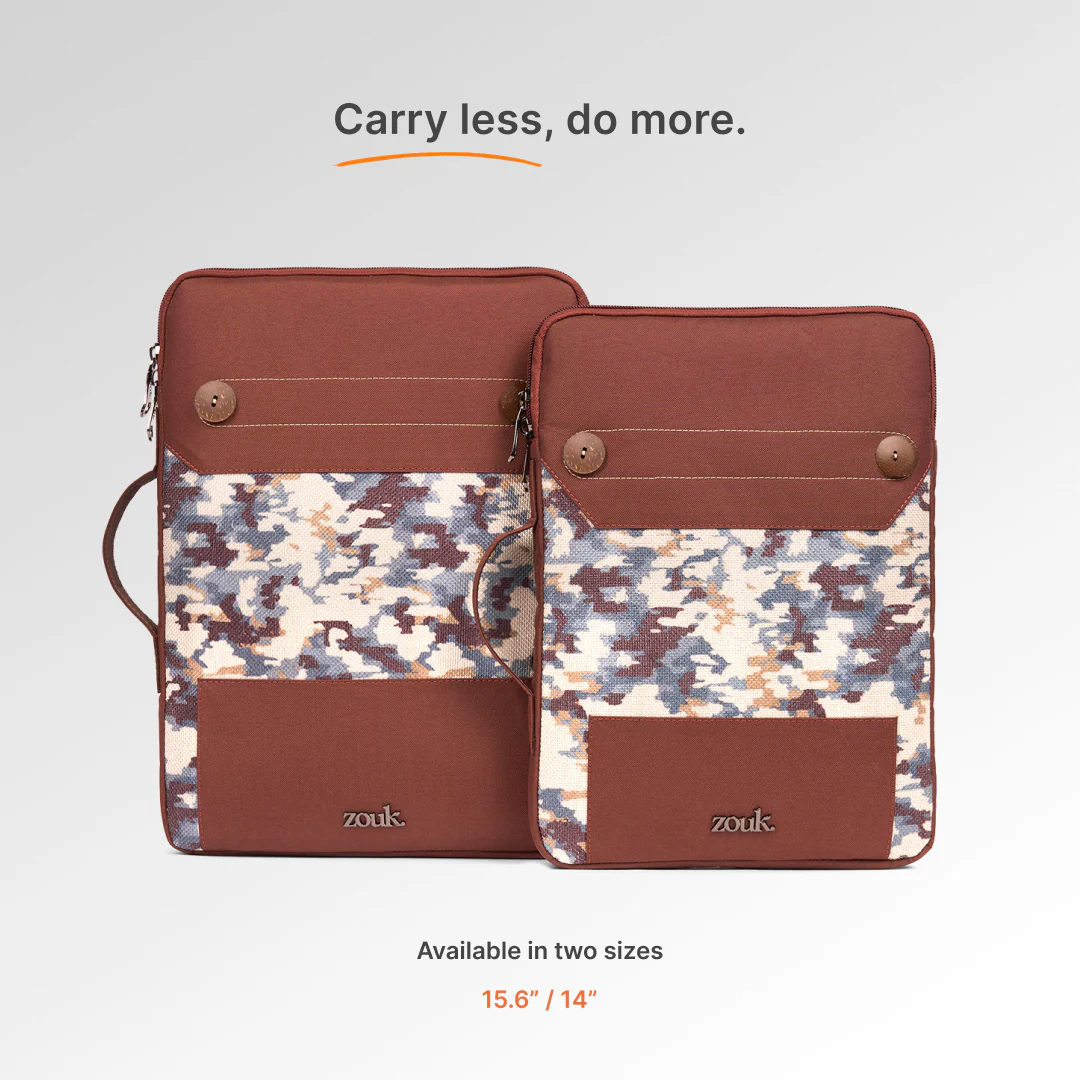 Kasauli Cipher Urban Laptop Sleeve - 15.6inch (Brown) - Image 8