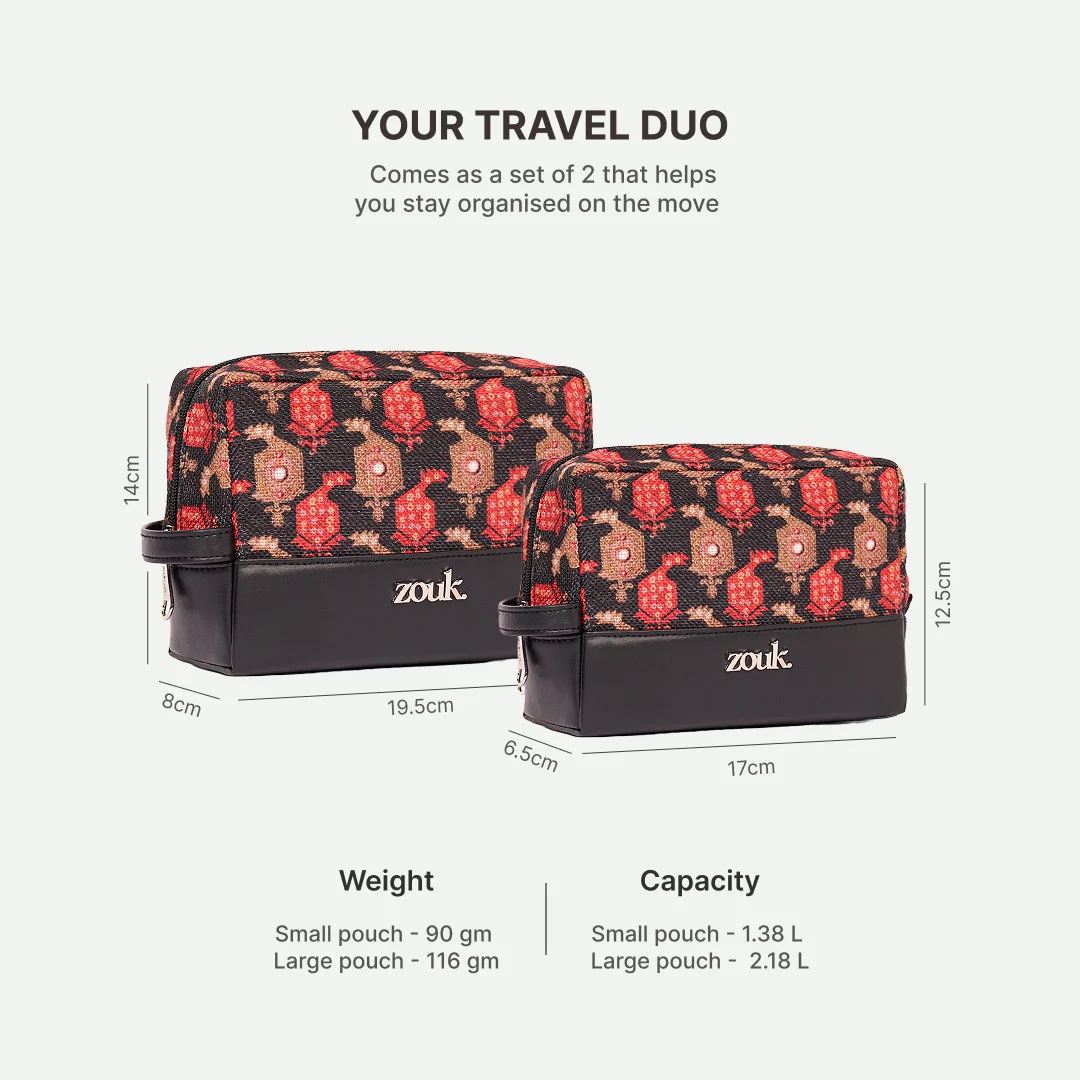 Kashi Kinkhab Raha Travel Pouch (Small+Medium) Combo - Image 3