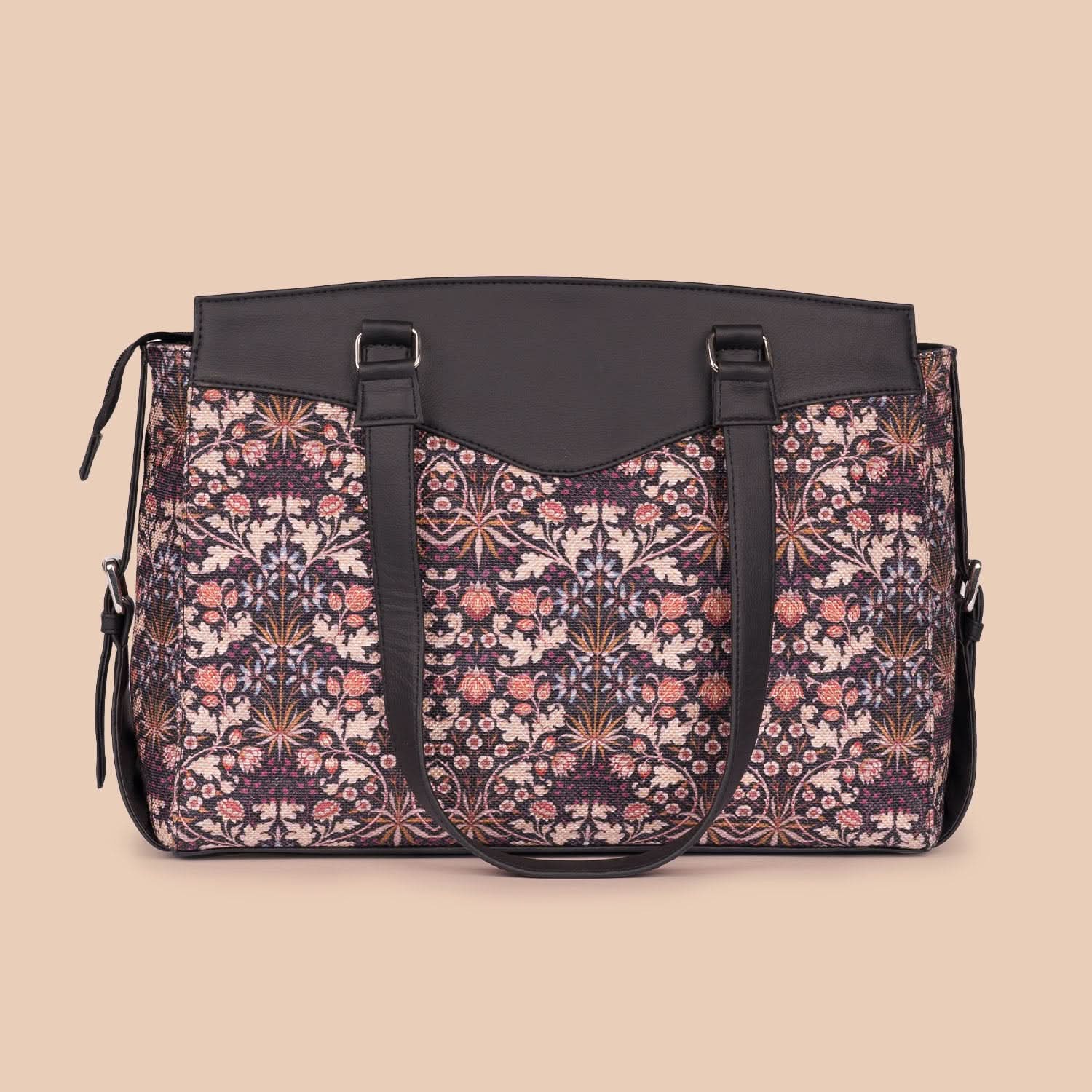 Kashmir Blooms & Kovil Blue - Women's Work Bag & Flap Sling Bag Combo - Image 3