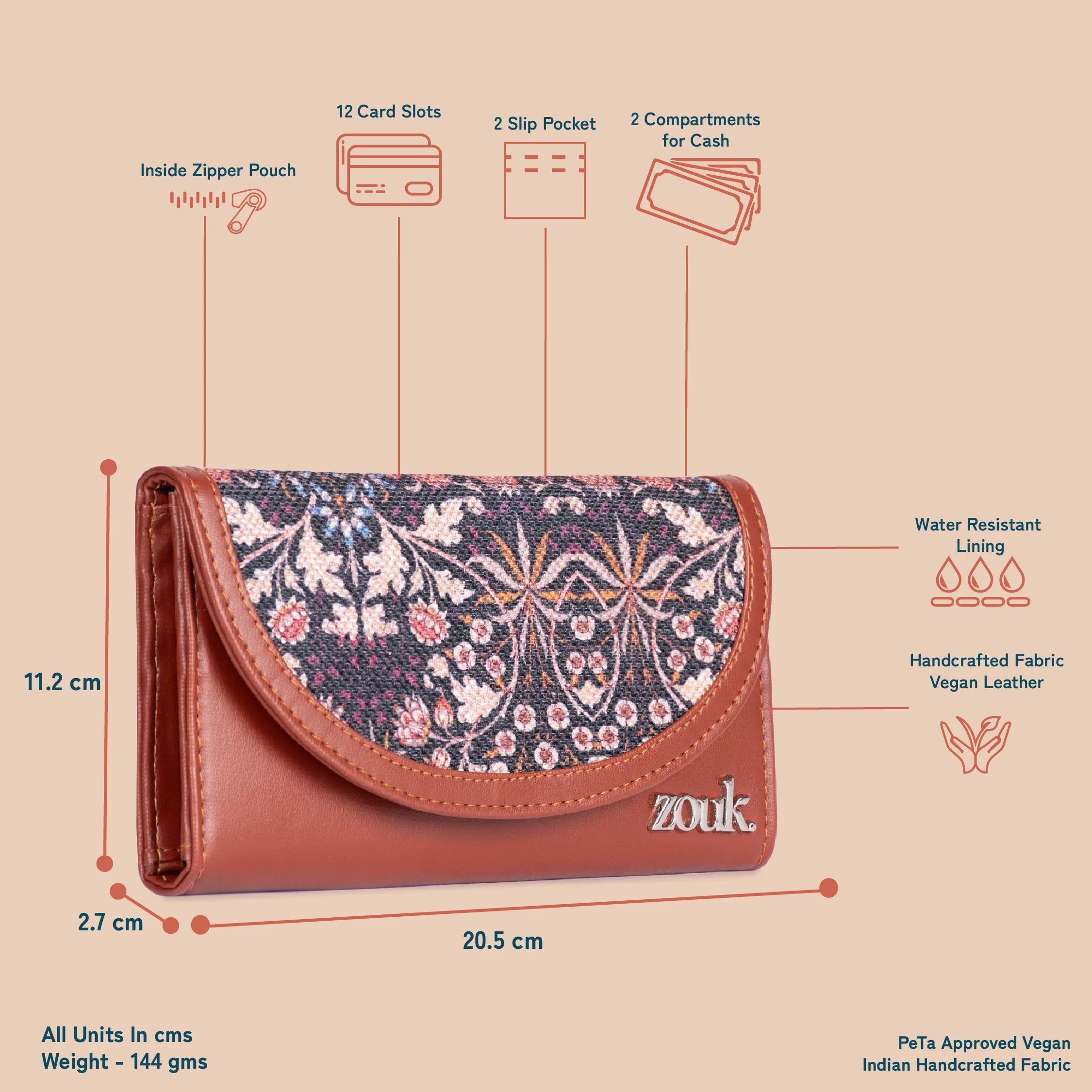 Kashmir Blooms Kyra Flap Wallet - Image 5