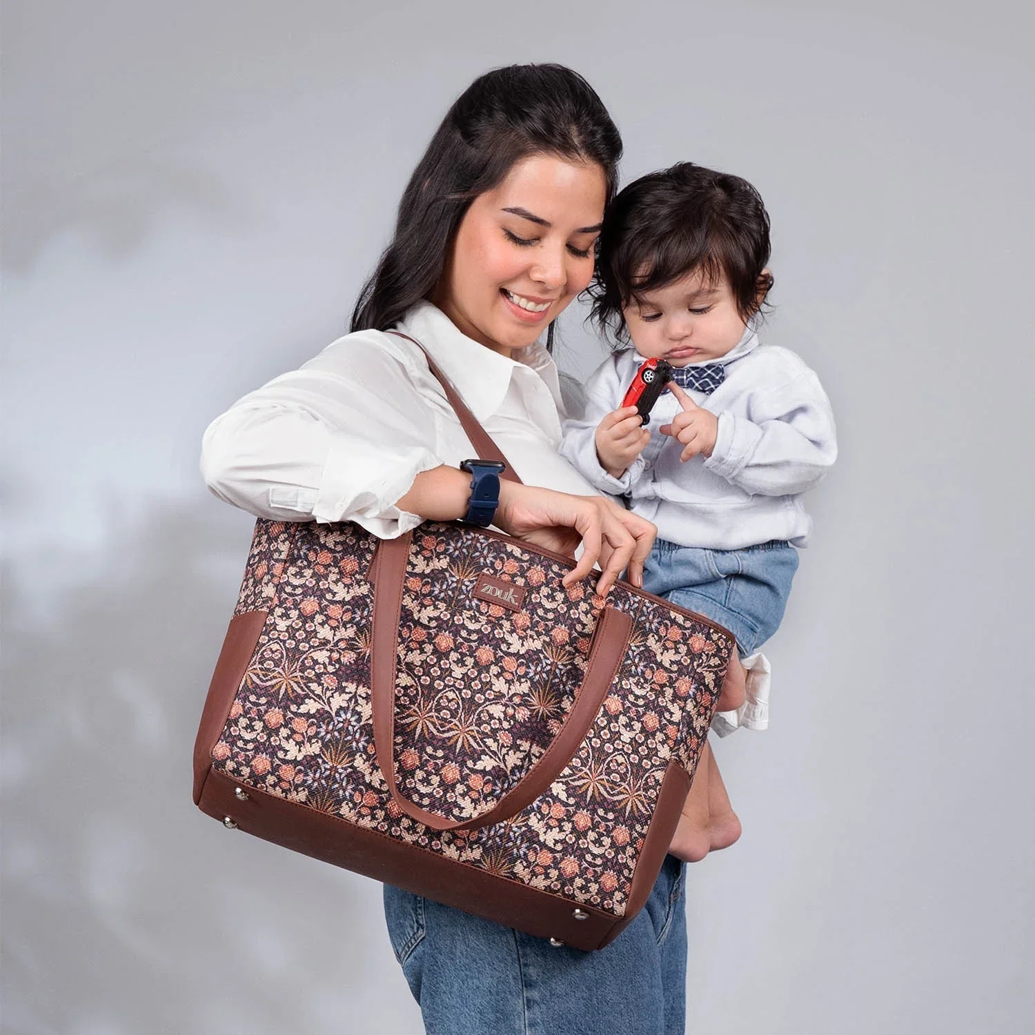 Kashmir Blooms Diaper Bag