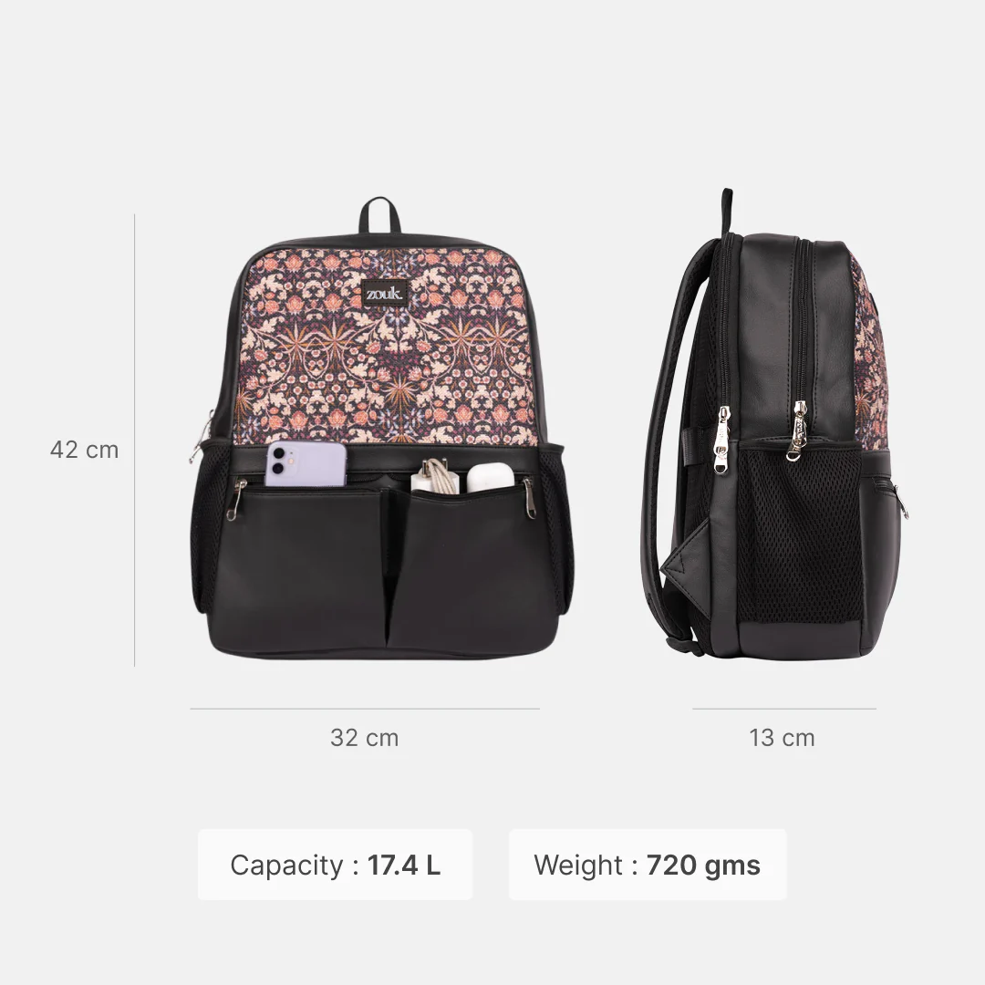 Kashmir Blooms Office Backpack - Image 3