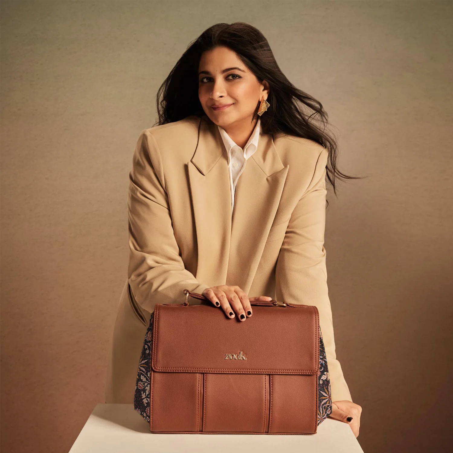 Rhea Kapoor Satchel Bag - Kashmir Blooms - Image 2