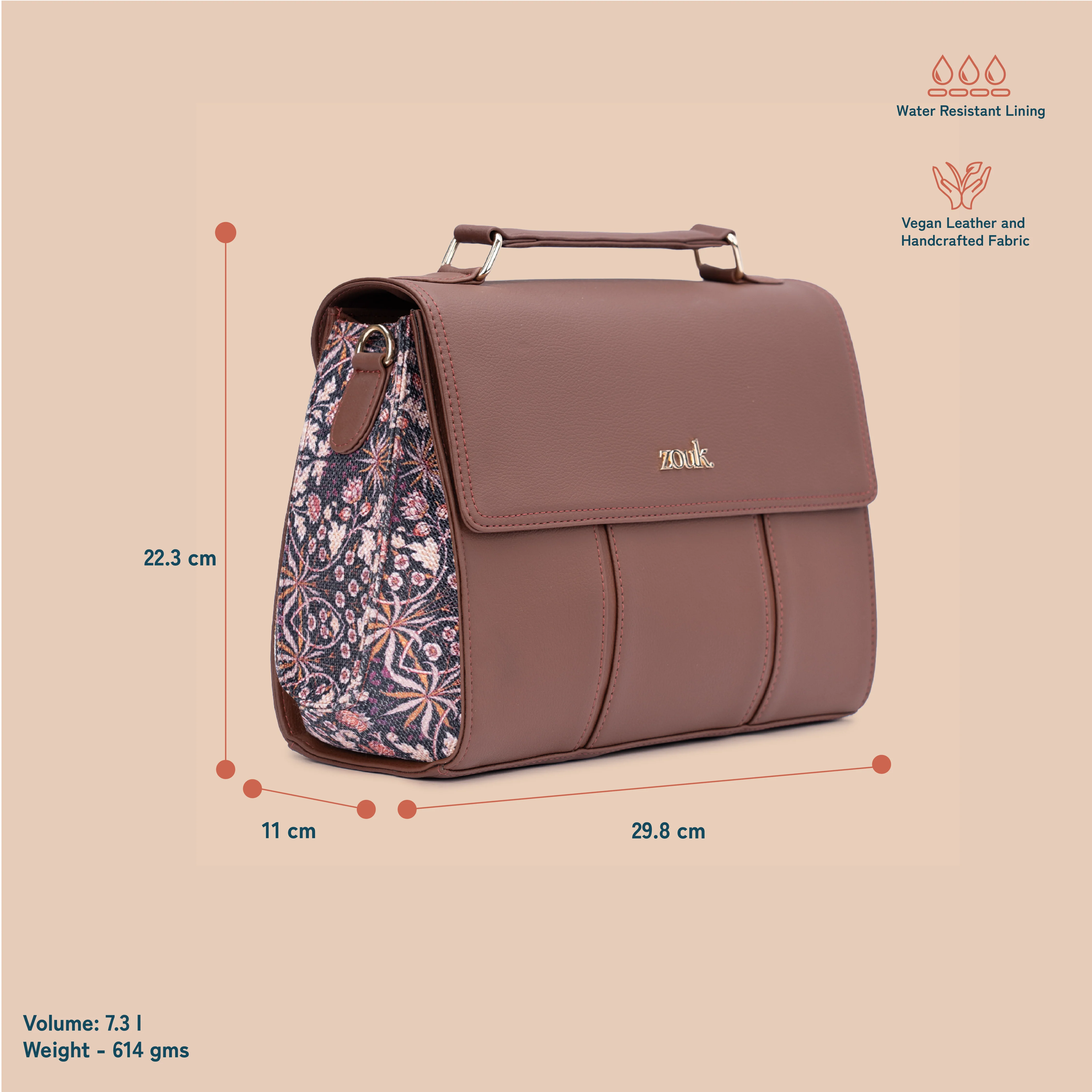 Rhea Kapoor Satchel Bag - Kashmir Blooms - Image 4