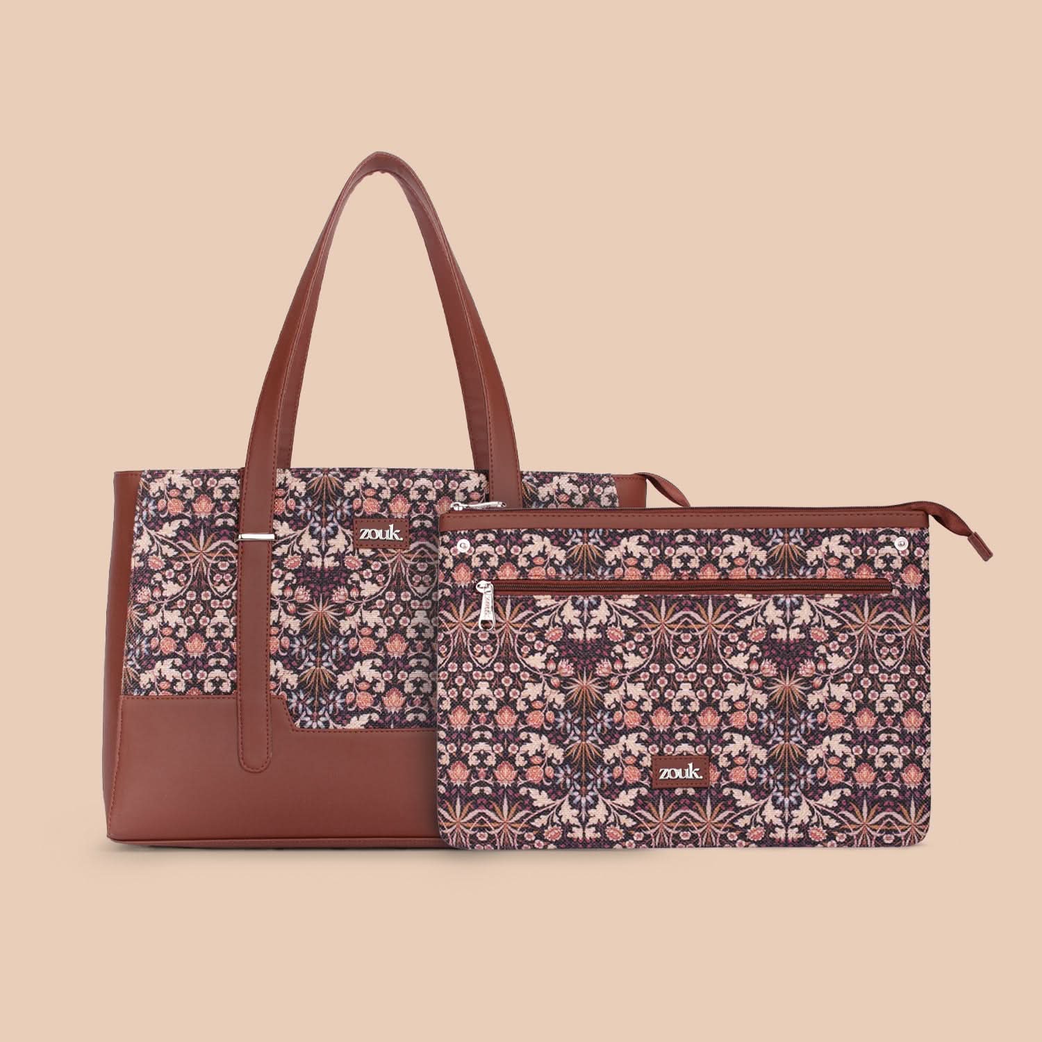 Zouk Kashmir Blooms Maya Multitasker Tote Bag - Image 3