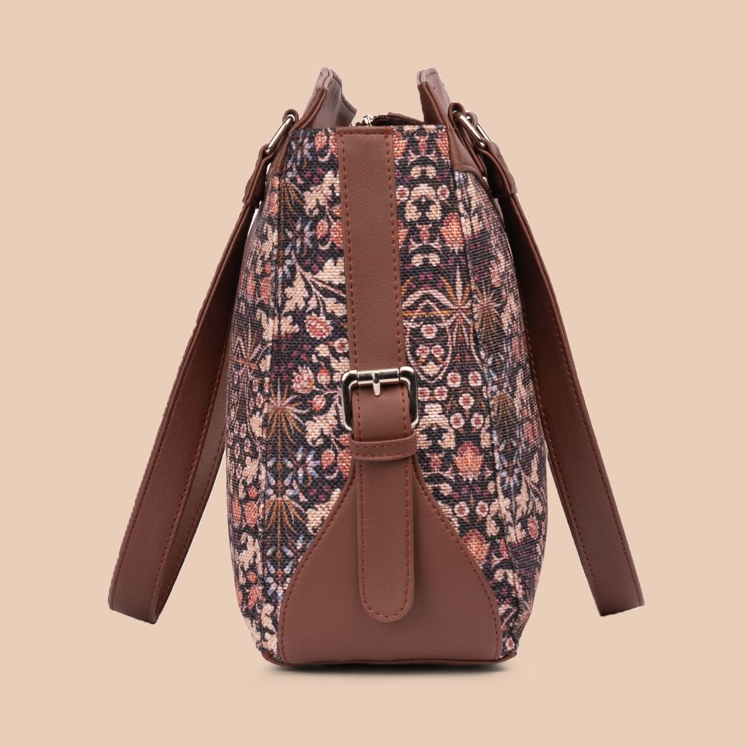 Kashmir Blooms Women's Work Bag Brown - Image 9
