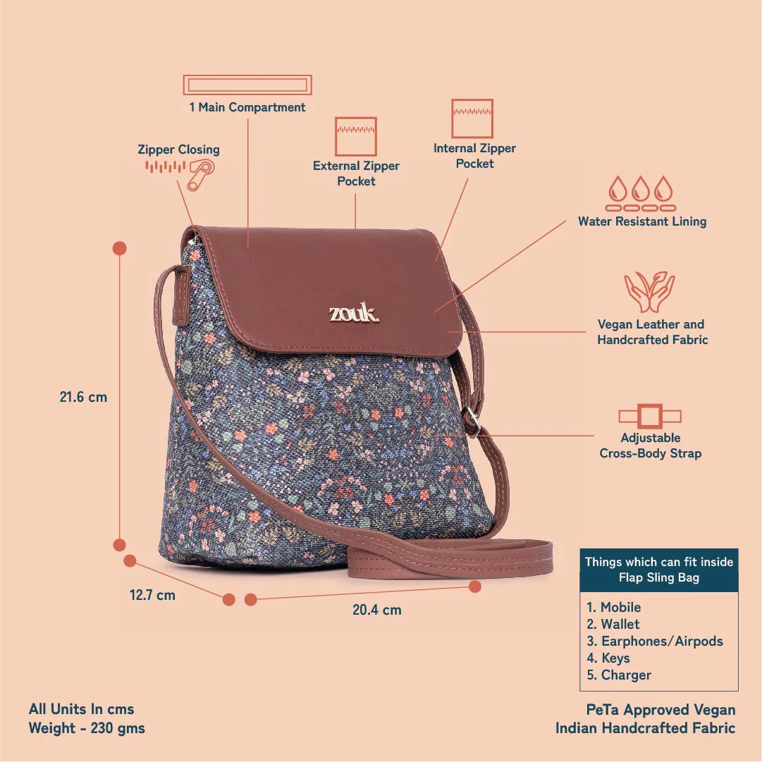 Kashmir Royals Flap Sling Bag - Image 3