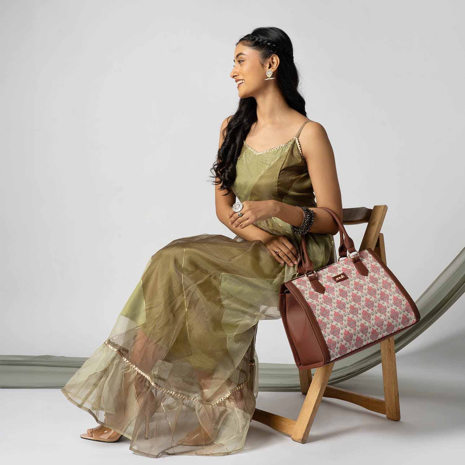 Kashmiri Tulips Classic Handbag - Image 2
