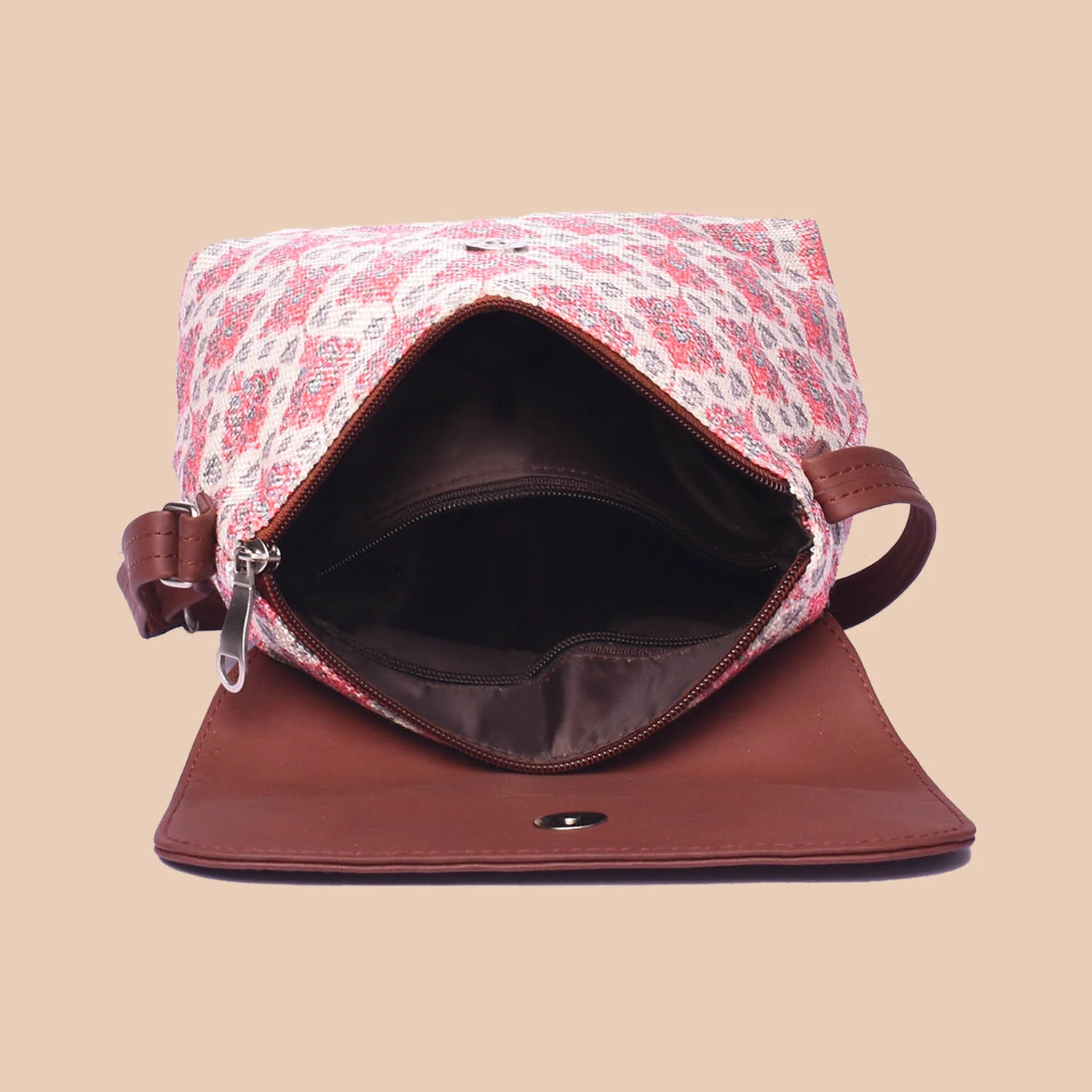 Kashmiri Tulips Flap Sling Bag - Image 4