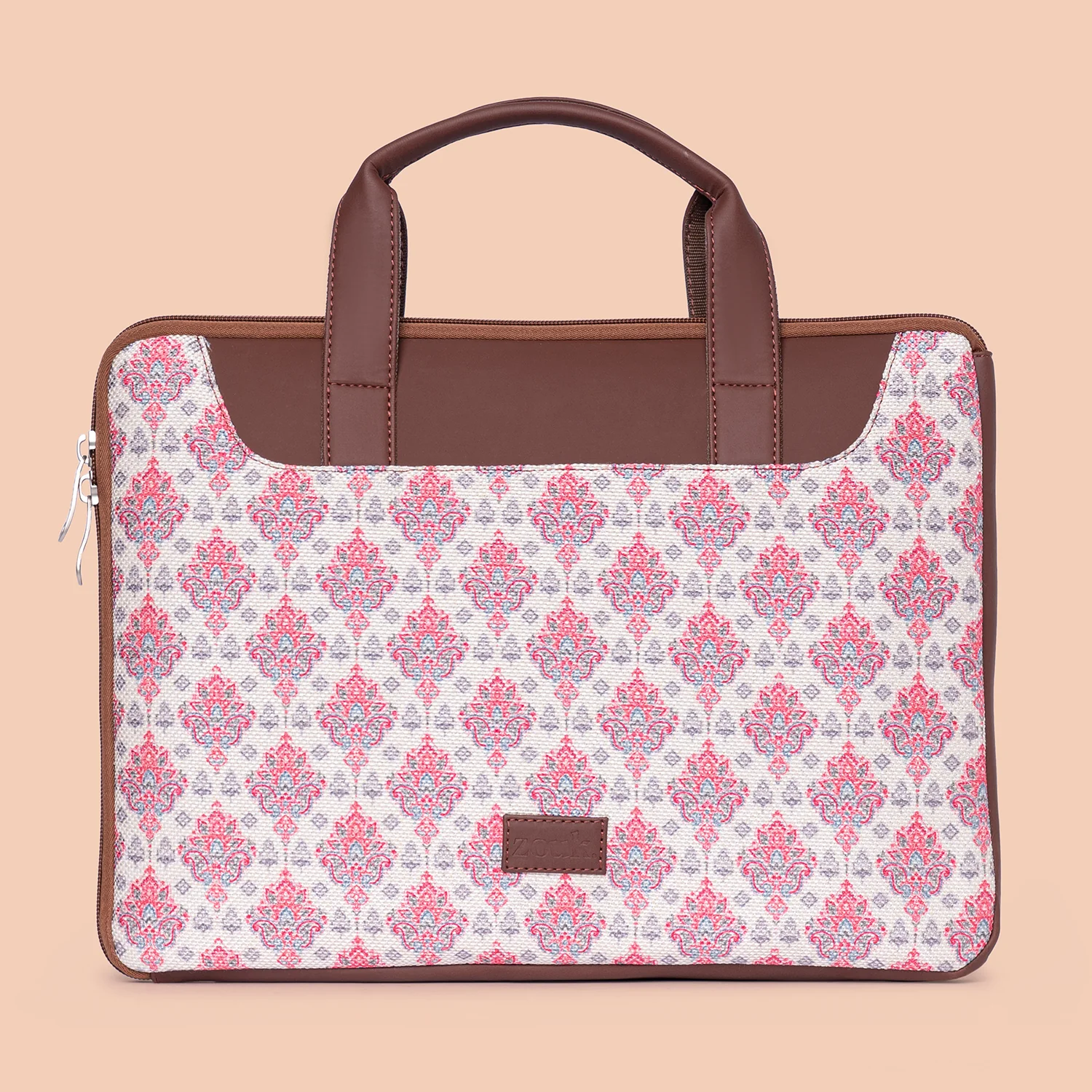 Kashmiri Tulips L-Zippered Laptop Sleeve - Image 2