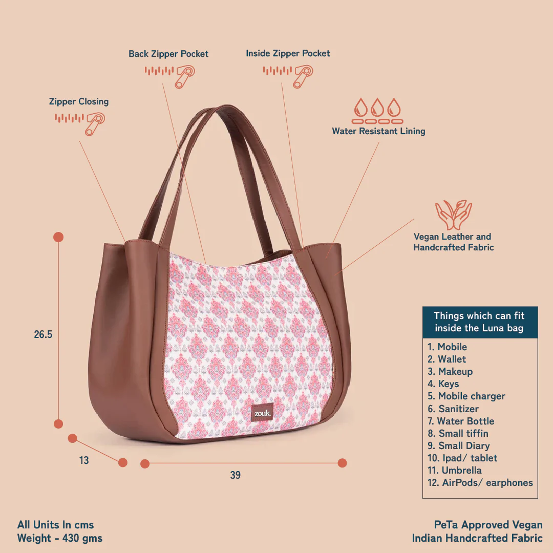 Kashmiri Tulips Luna Handbag - Image 3