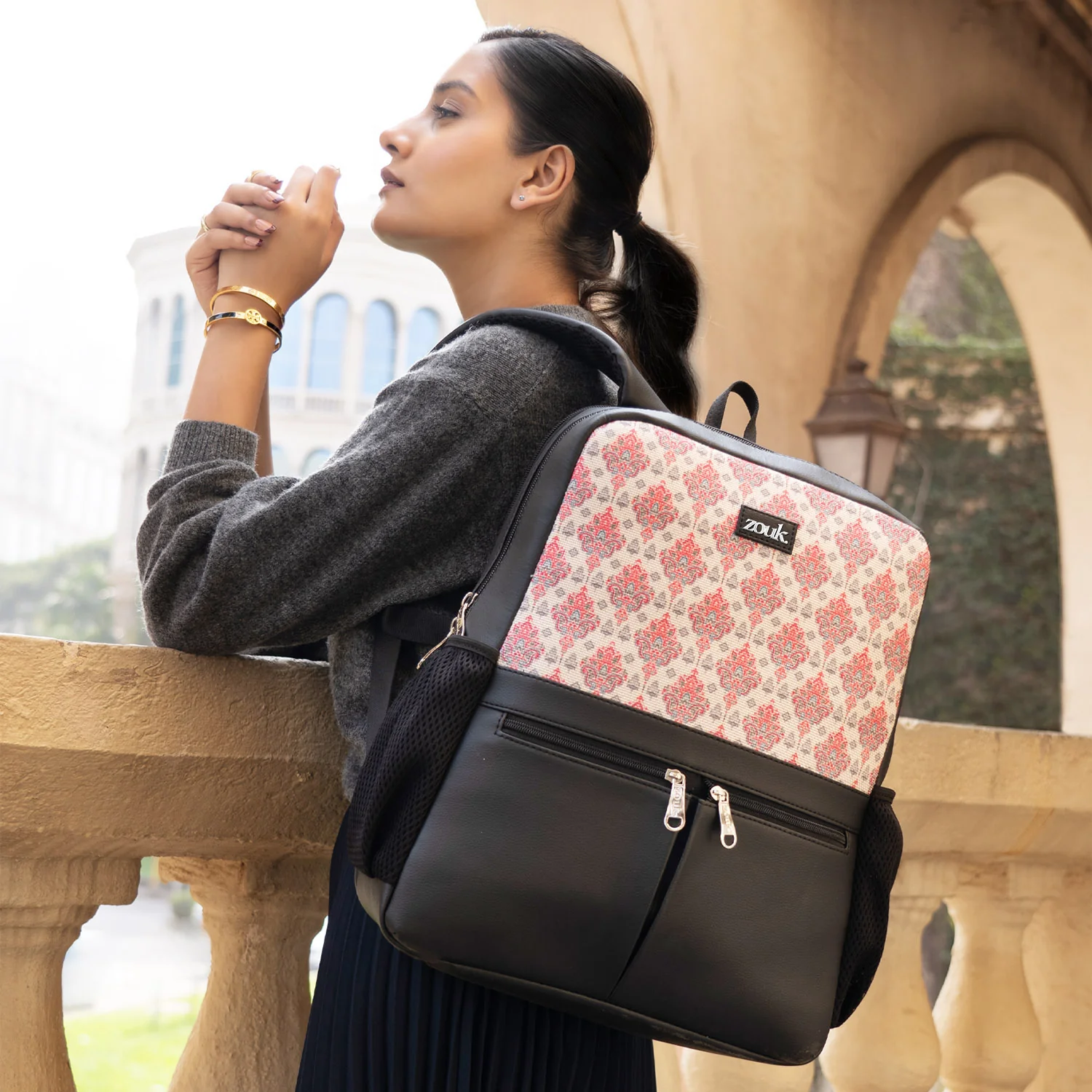 Kashmiri Tulips Office Backpack - Image 2