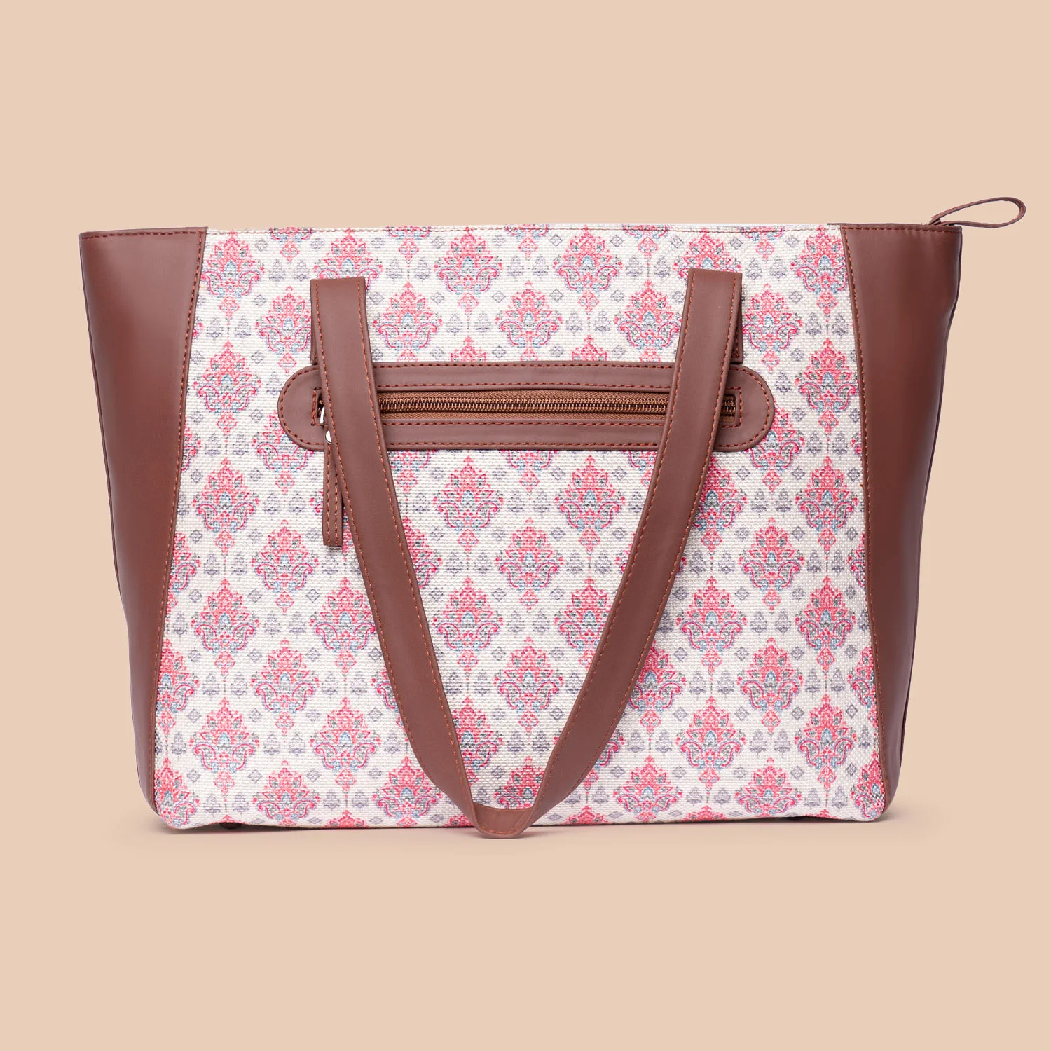 Kashmiri Tulips Side Tote Bag - Image 2