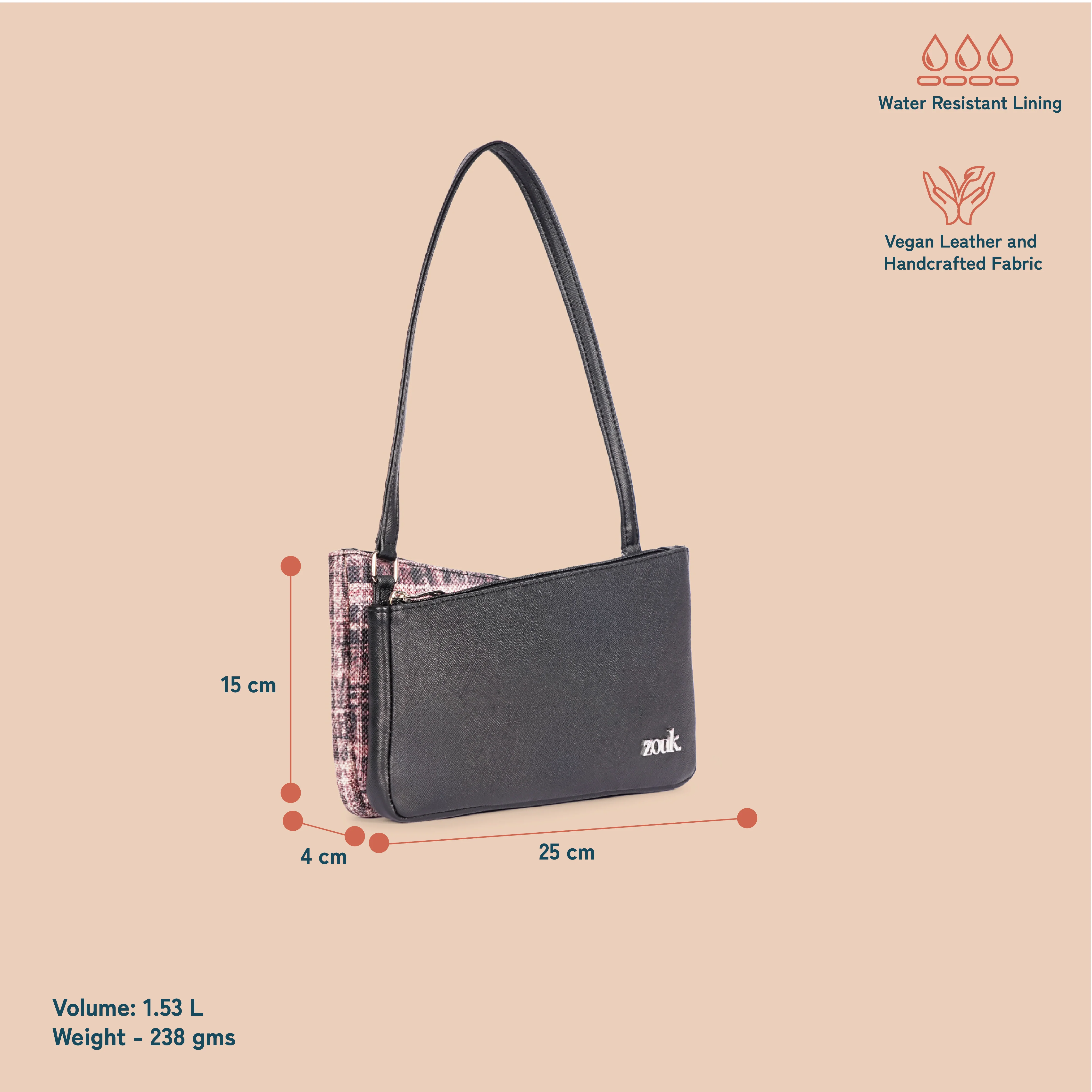 Kiya Baguette - Cashmere Noir (Pink) - Image 4