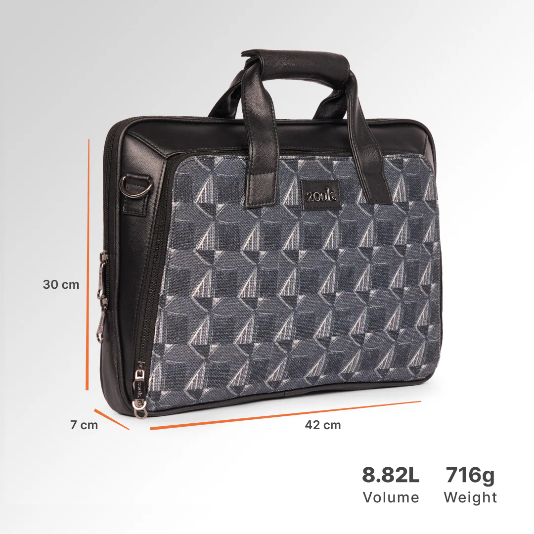 Kochi Carbon Executive Laptop Bag (Black) - Image 4