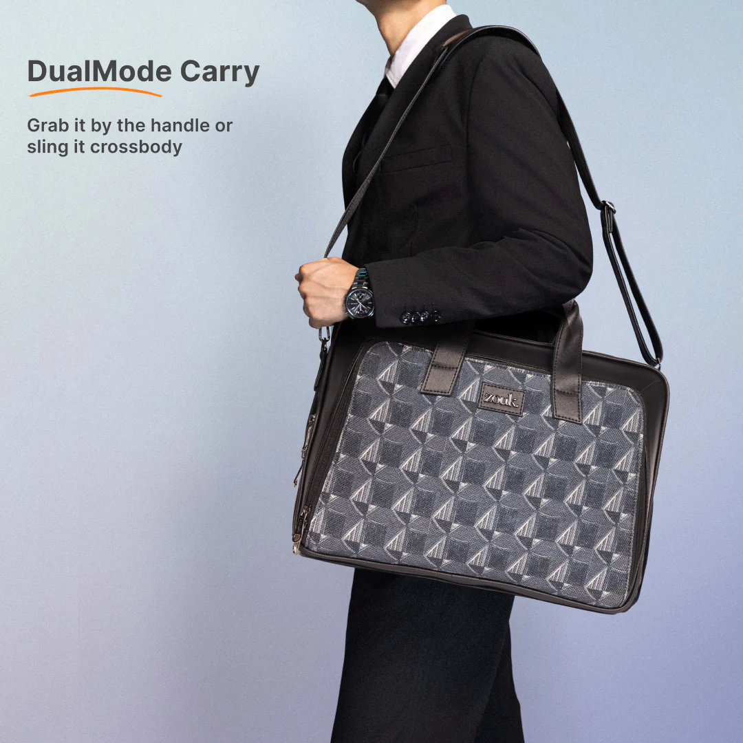 Kochi Carbon Executive Laptop Bag (Black) - Image 6