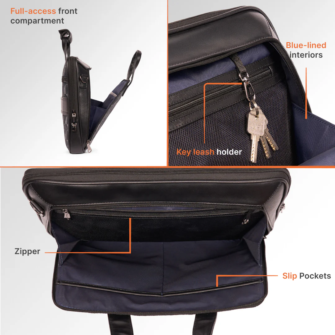 Kochi Carbon Executive Laptop Bag (Black) - Image 8