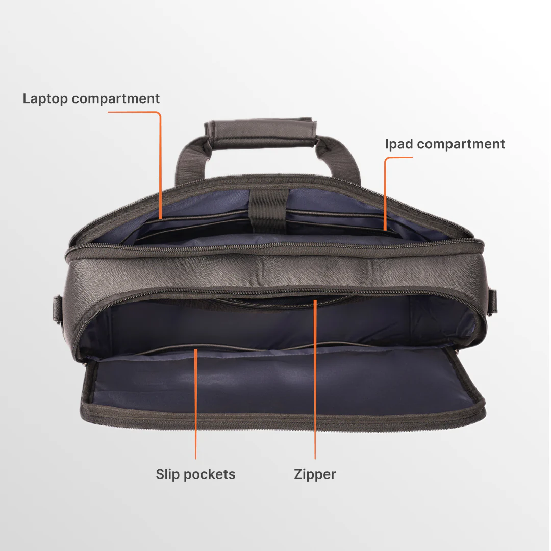 Kochi Carbon Office Laptop Bag (Black) - Image 7