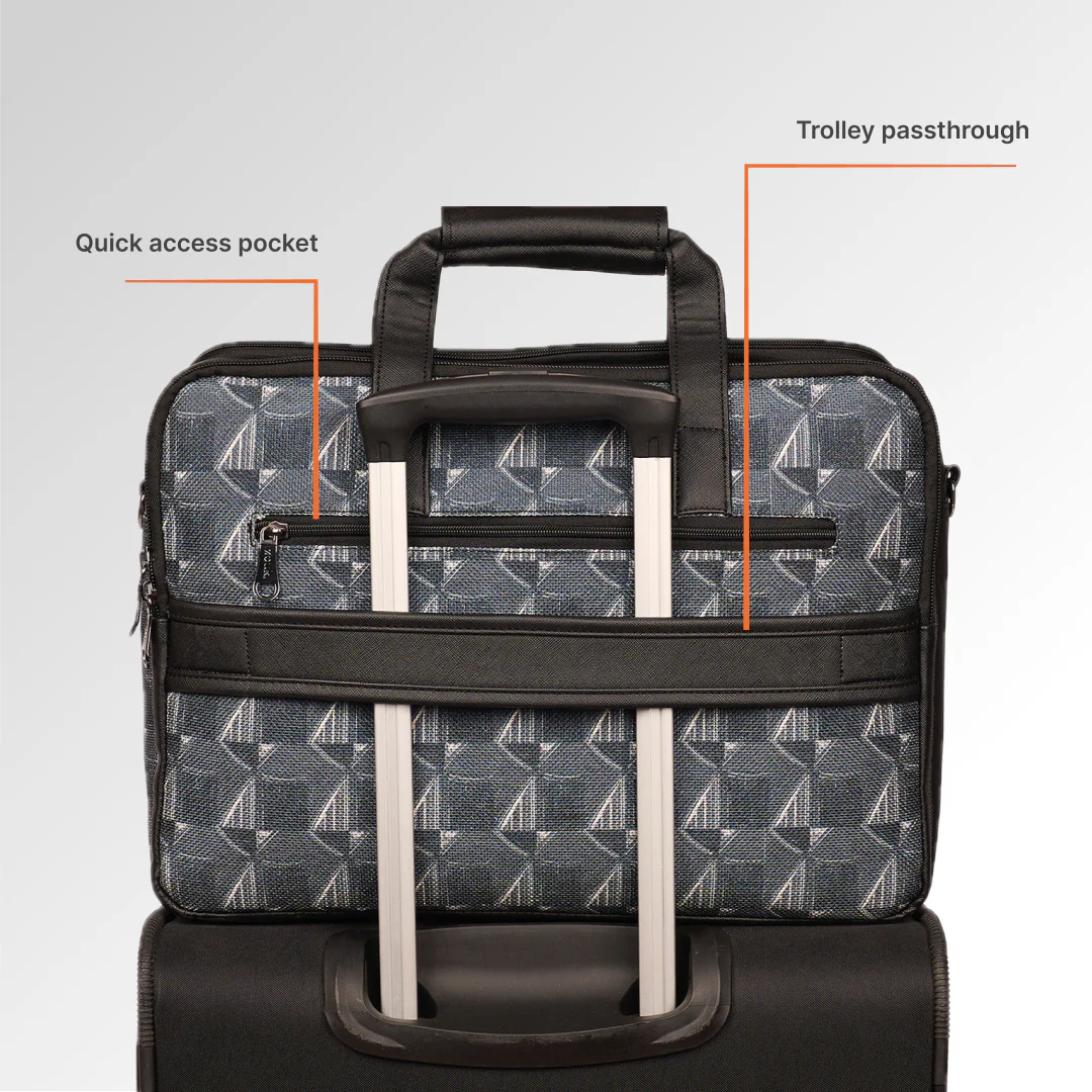 Kochi Carbon Office Laptop Bag (Black) - Image 9