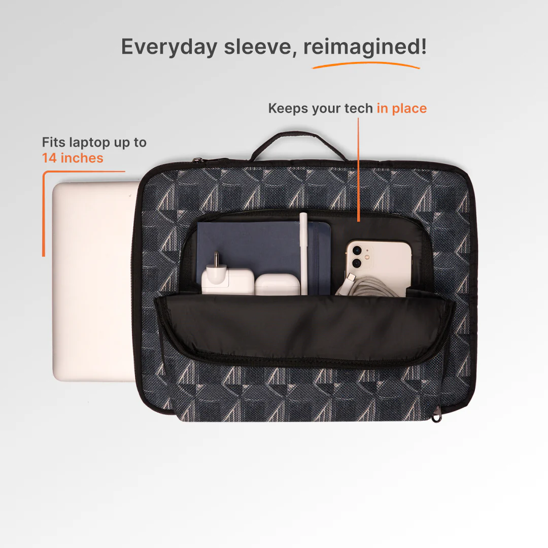 Kochi Carbon Signature Laptop Sleeve - 14inch (Black) - Image 7