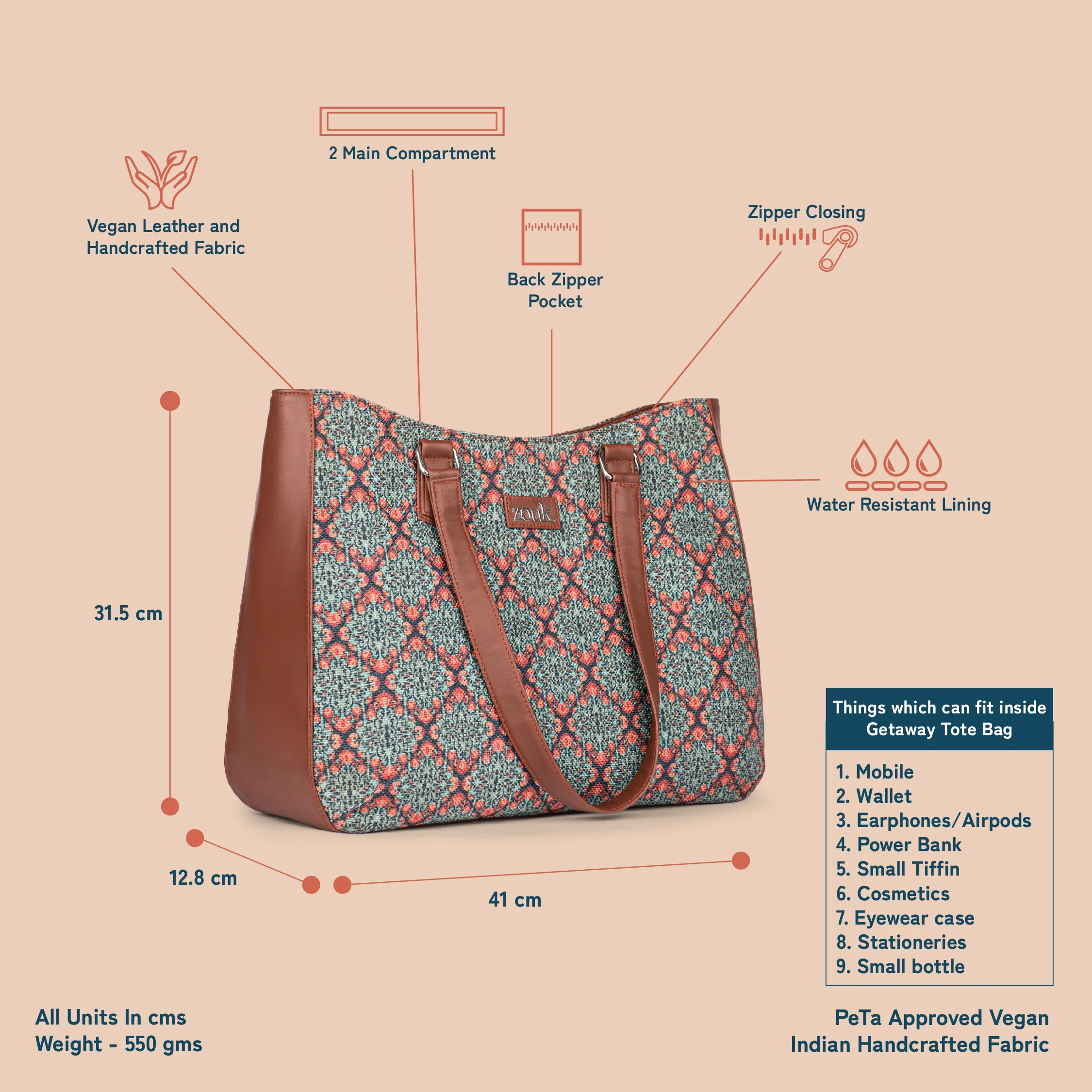 Kolkata Nouveau Getaway Handbag - Image 5