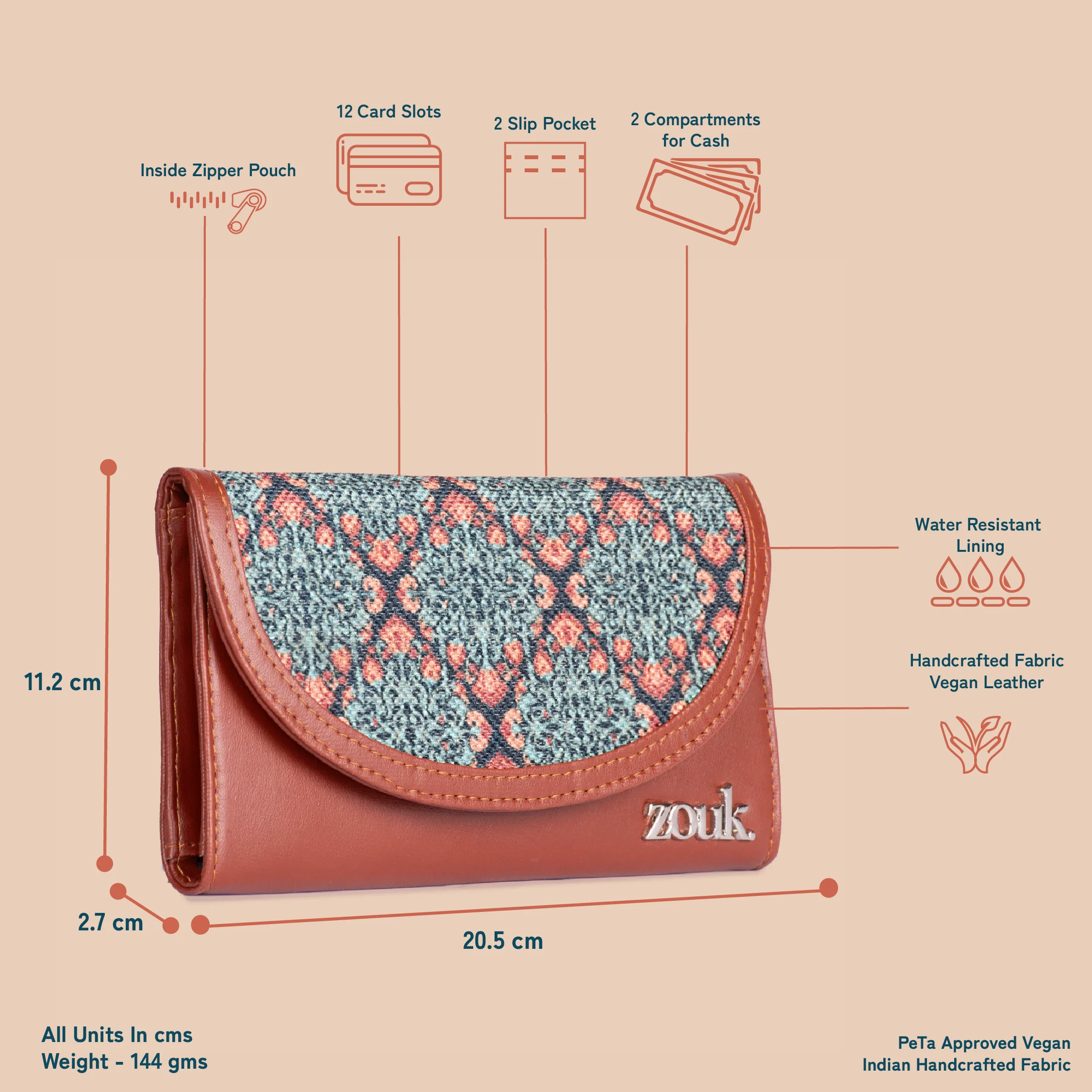 Kolkata Nouveau Kyra Flap Wallet - Image 5