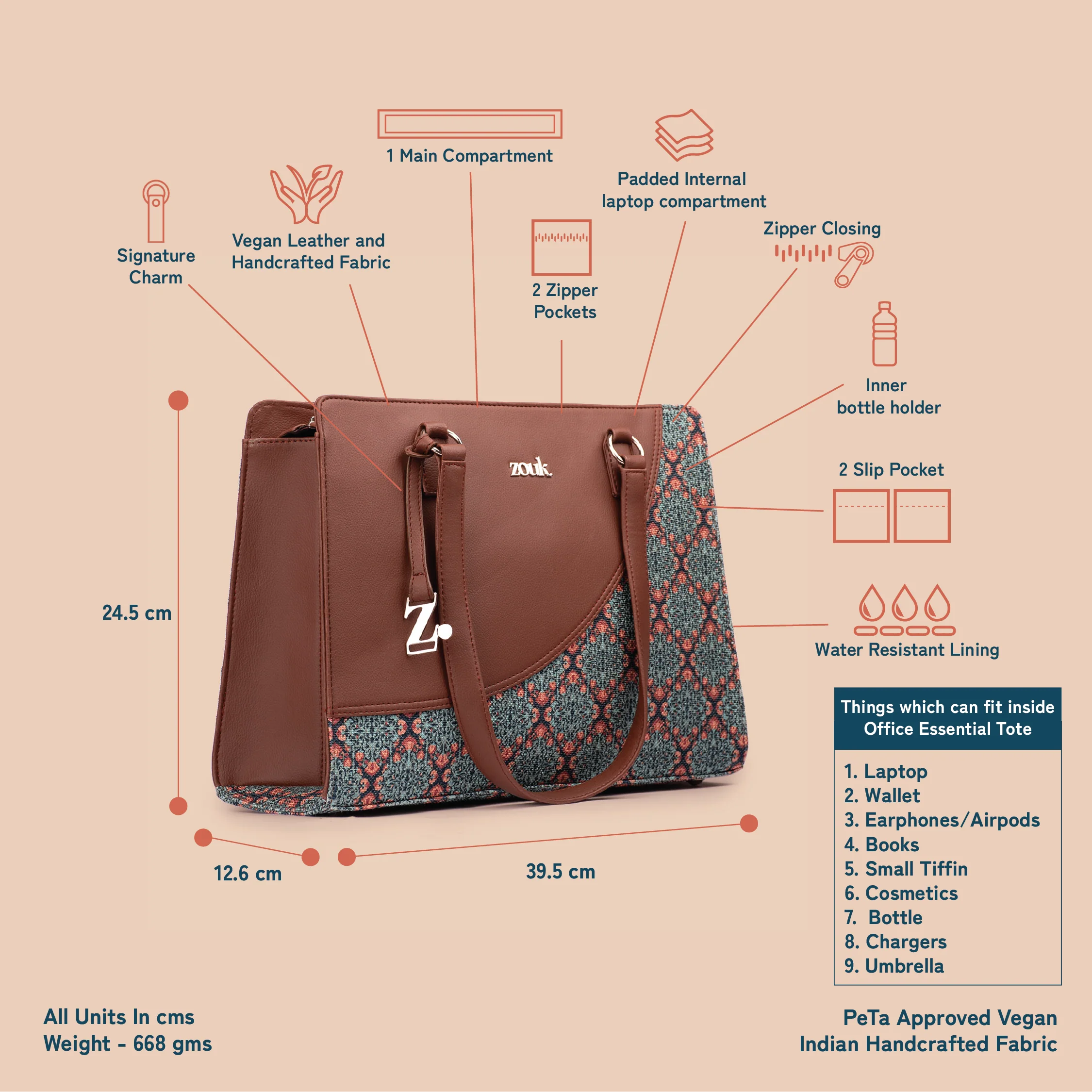 Kolkata Nouveau Office Essential Bag - Image 5