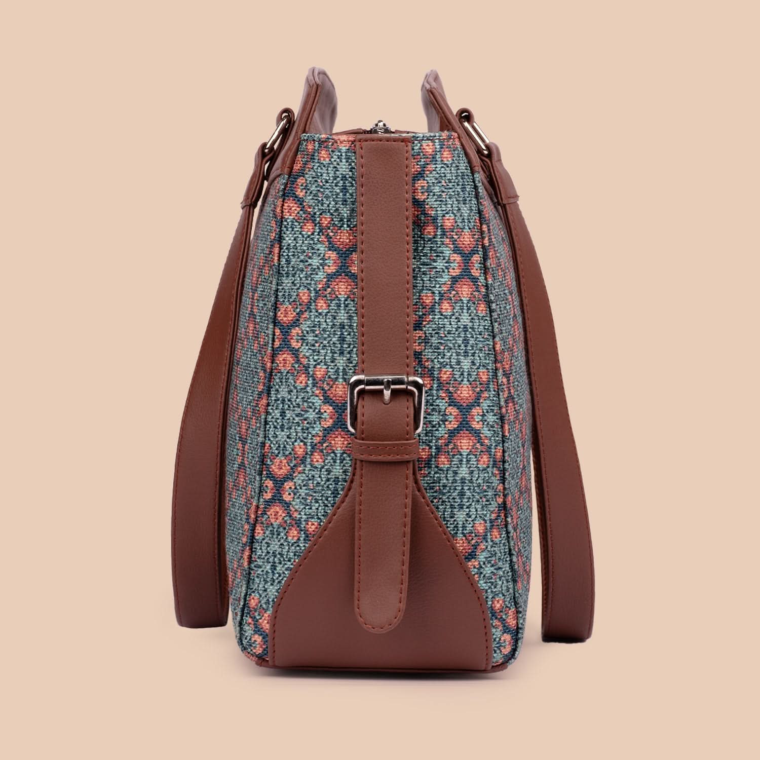 Kolkata Nouveau Women's Work Bag Brown - Image 8