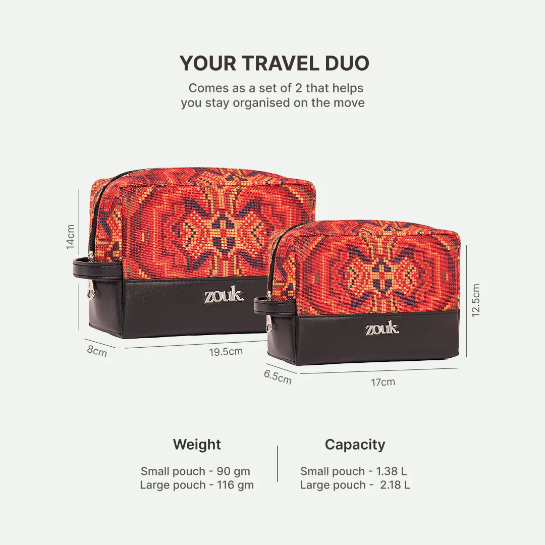 Konark Chroma Raha Travel Pouch (Small+Medium) Combo - Image 3