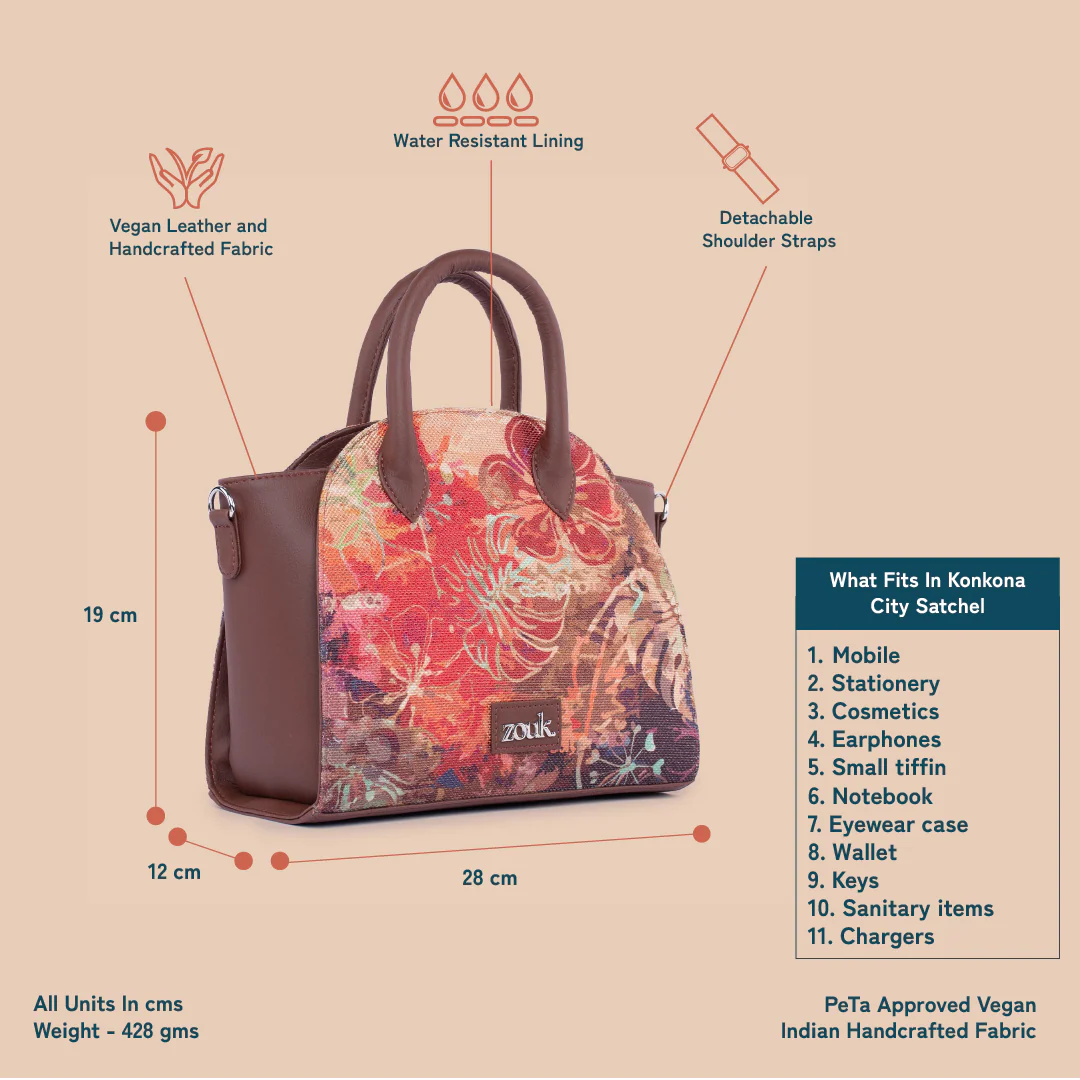 Konkona City Satchel Bag - FloLov - Image 4