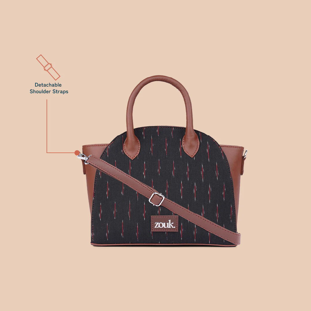 Konkona City Satchel Bag - Ikat GreRed - Image 2