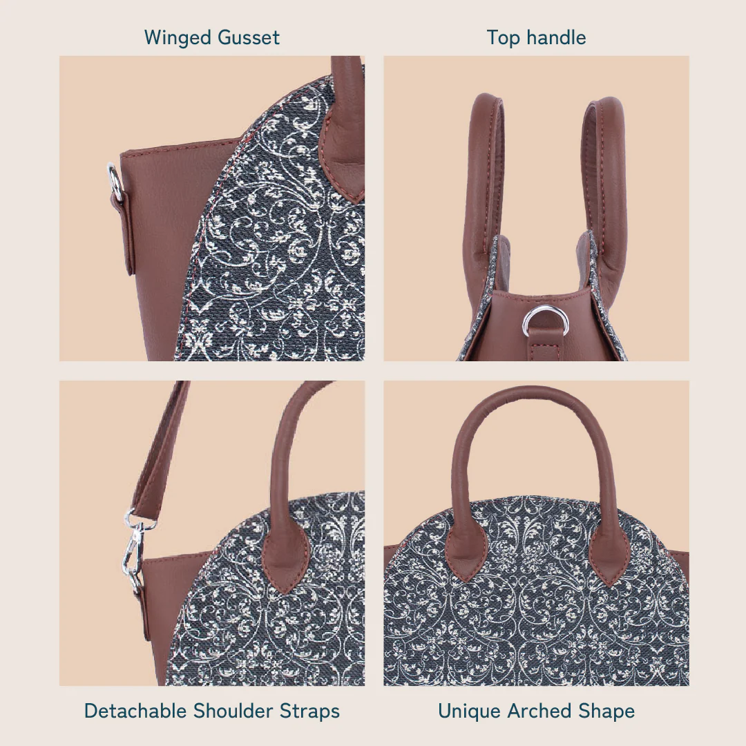 Konkona City Satchel Bag - Kashmir Blooms - Image 6