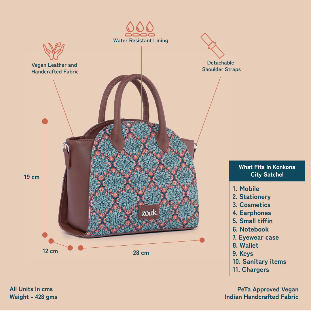 Konkona City Satchel Bag - Kolkata Nouveau - Image 4