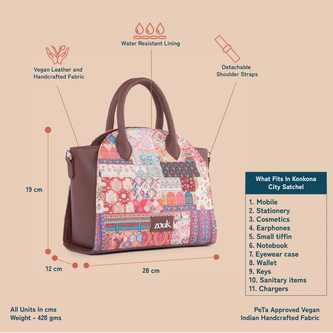 Konkona City Satchel Bag - Kutch Gamthi - Image 3