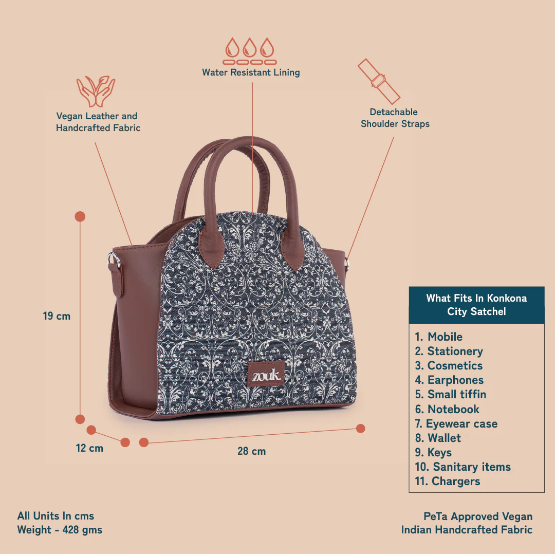 Konkona City Satchel Bag - Lattice Lace - Image 3