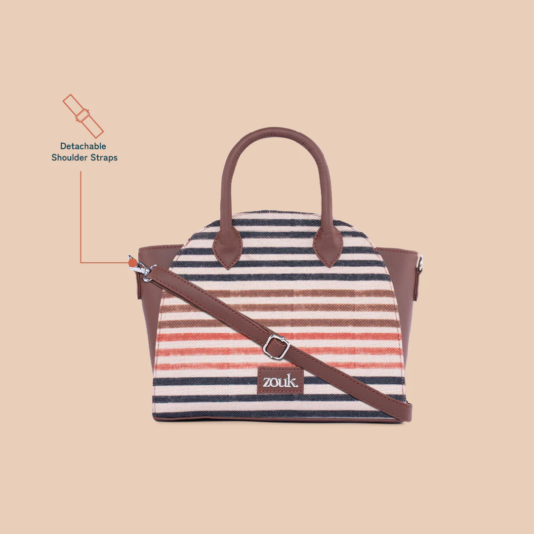 Konkona City Satchel Bag - Qutub Stripes - Image 3