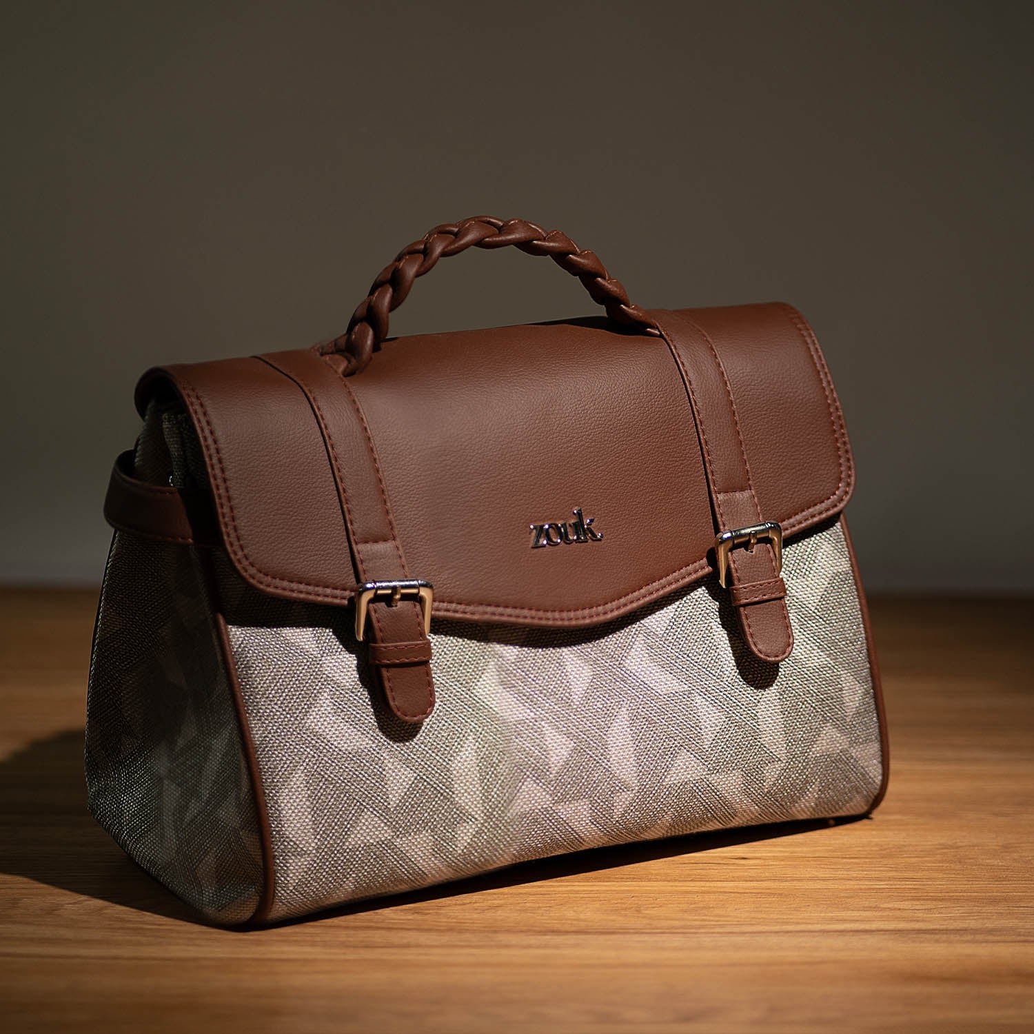Konkona Heritage Satchel Bag - Aravalli Abstract - Image 2