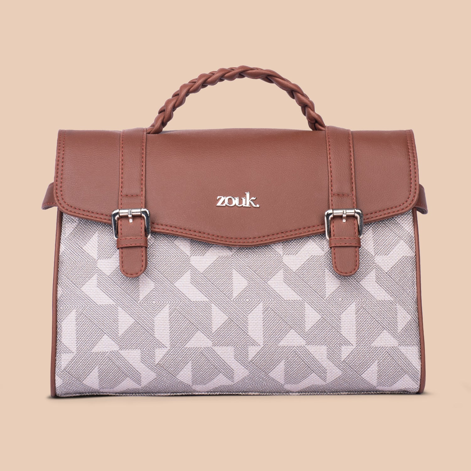 Konkona Heritage Satchel Bag - Aravalli Abstract - Image 3