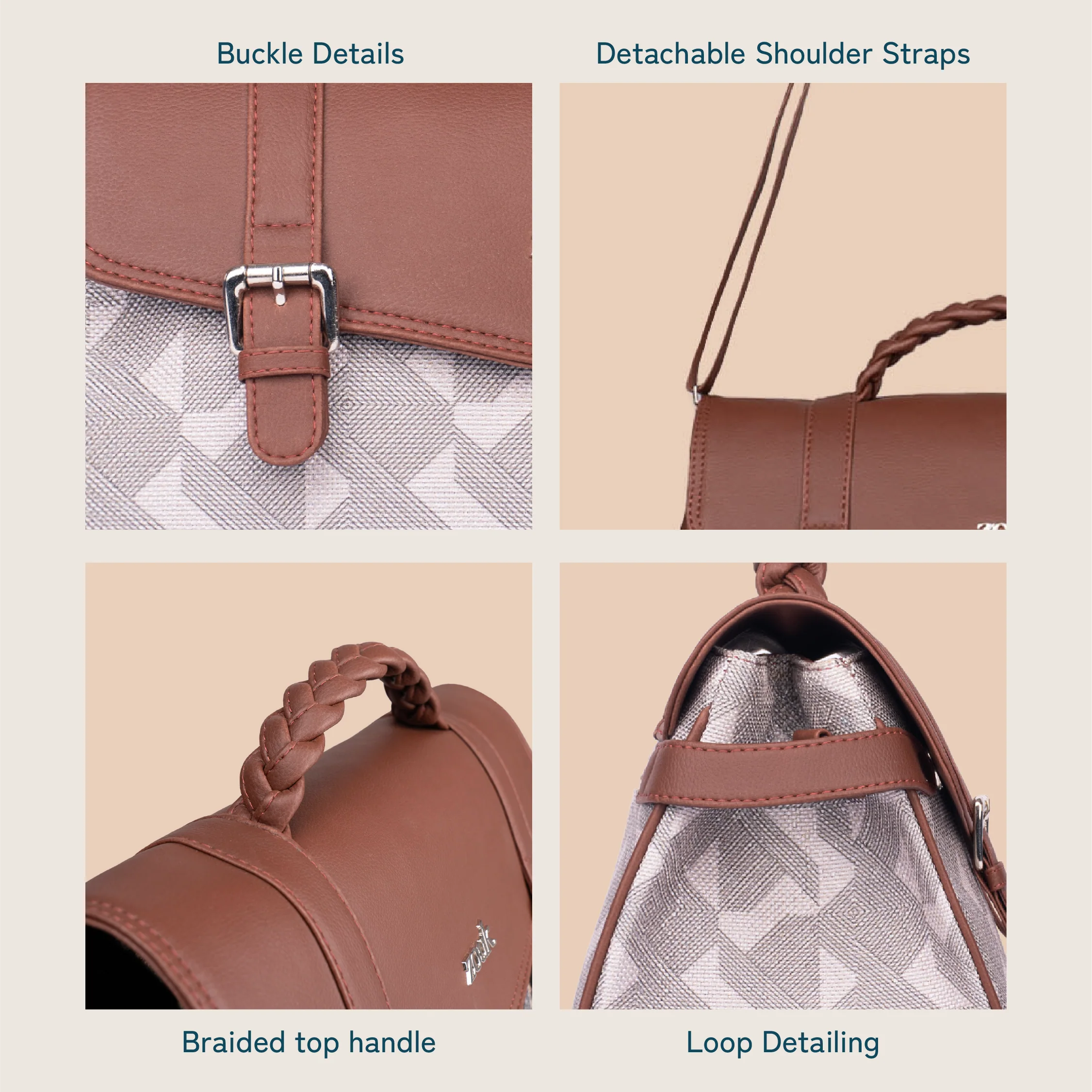 Konkona Heritage Satchel Bag - Aravalli Abstract - Image 5