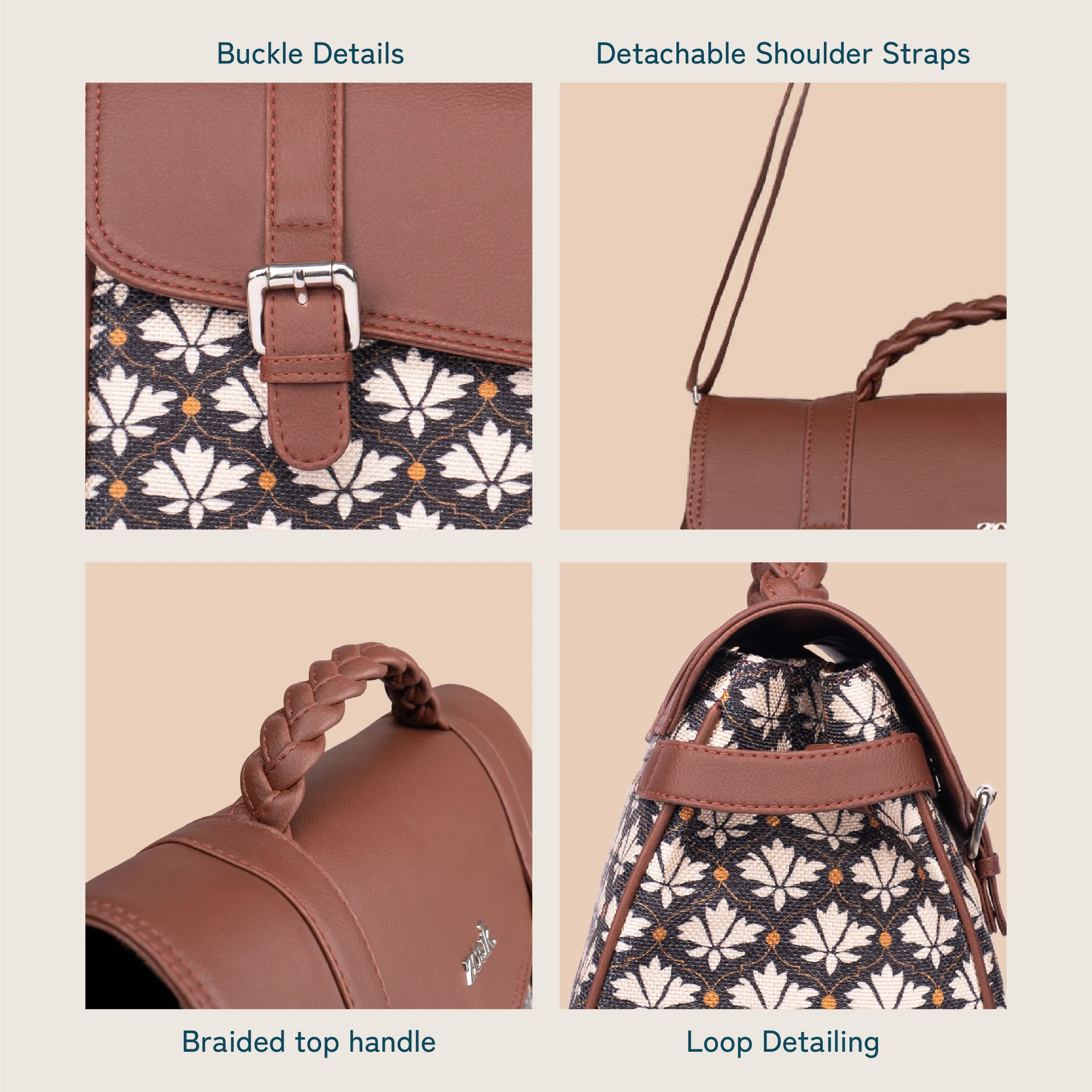 Konkona Heritage Satchel Bag - Bidri Kaiser - Image 5