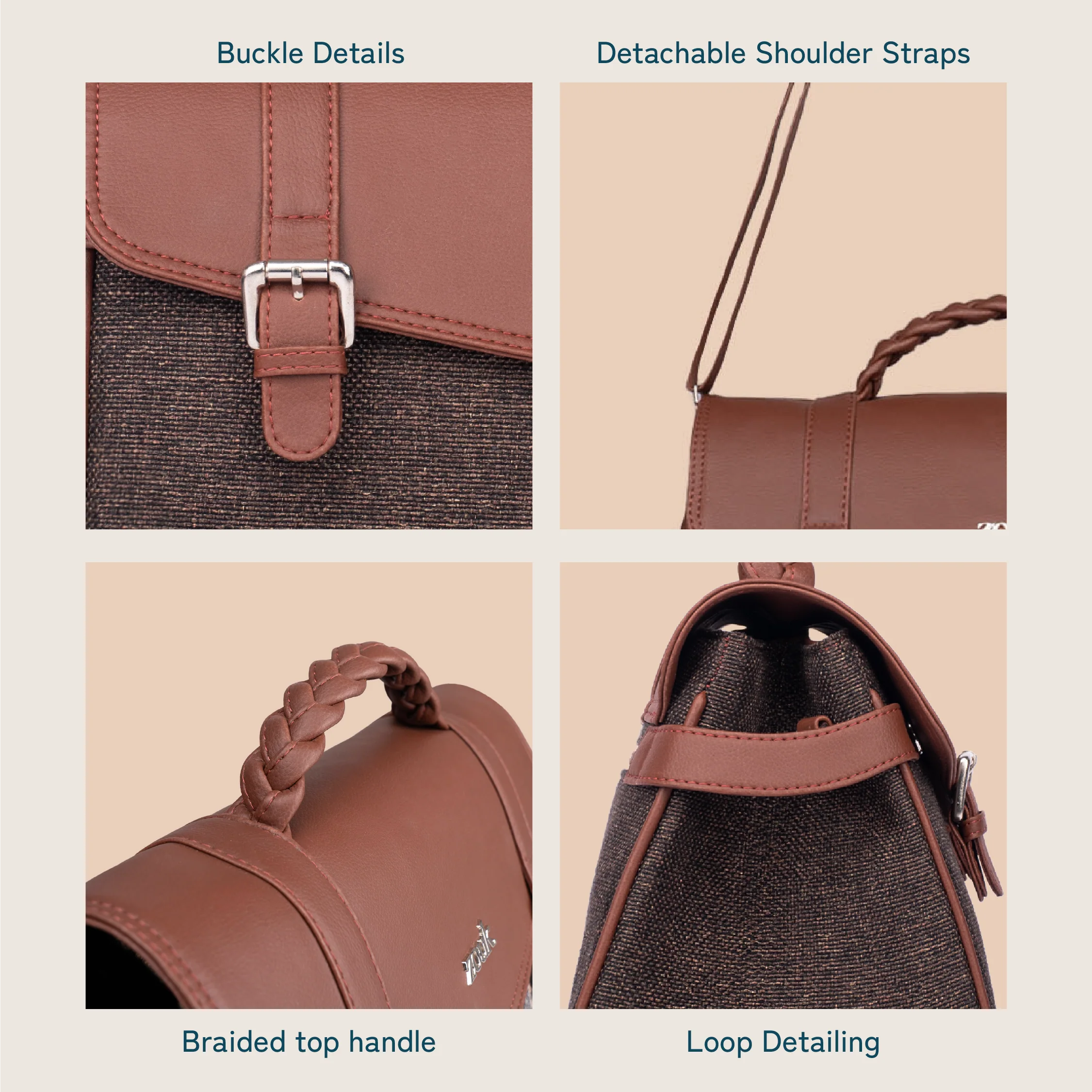 Konkona Heritage Satchel Bag - Bristel - Image 6