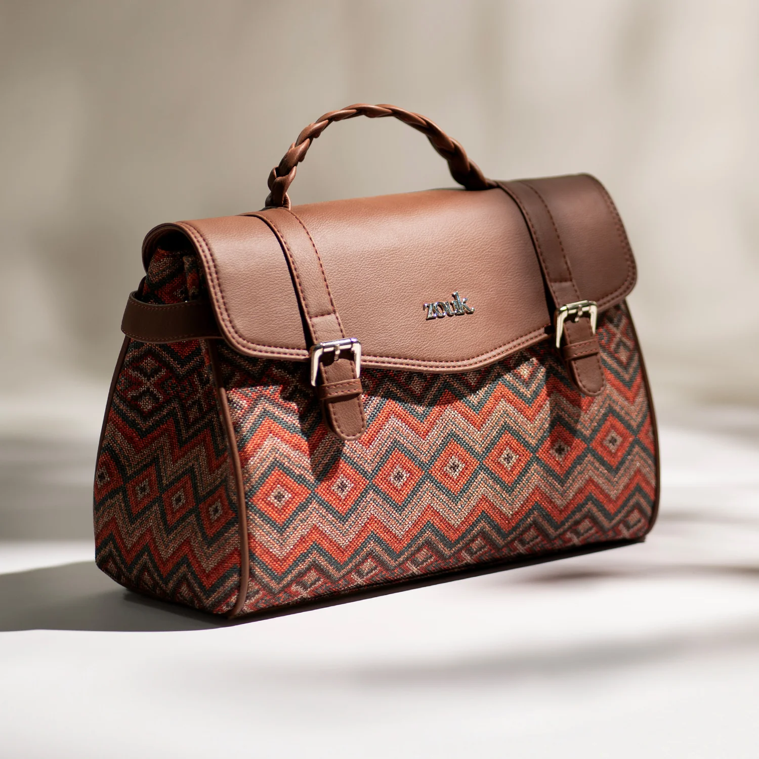 Konkona Heritage Satchel Bag - Gwalior Weaves - Image 2