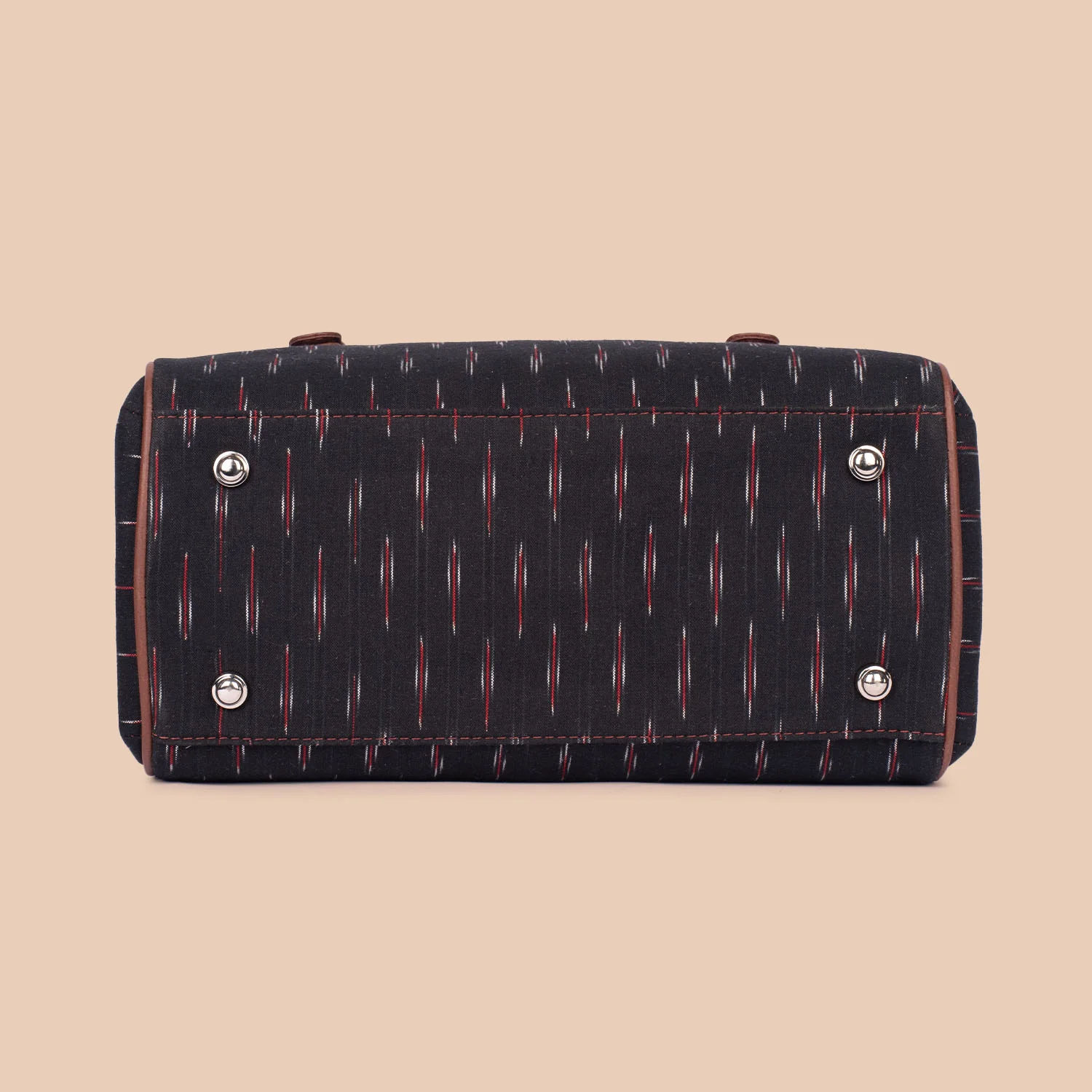 Konkona Heritage Satchel Bag - Ikat GreRed - Image 7